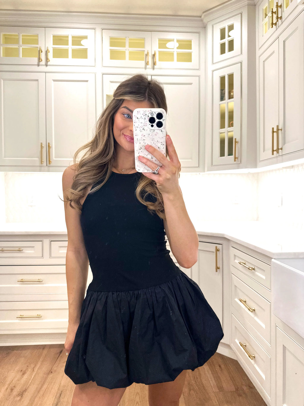 Bubble Mini Dress - Black