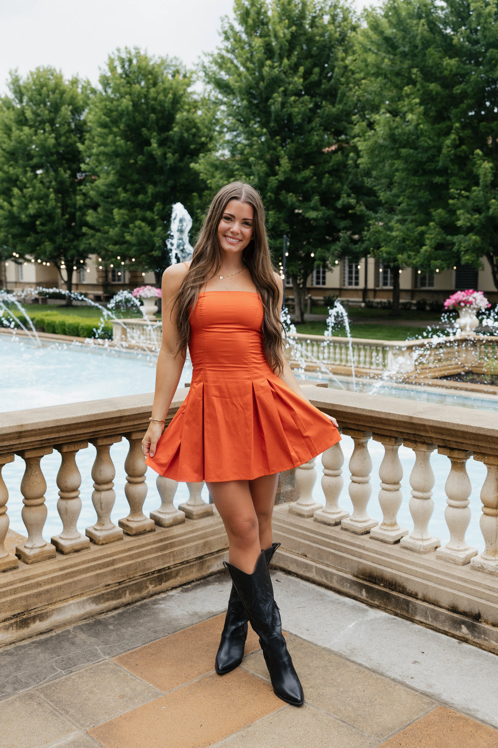Knox Mini Dress - Burnt Orange