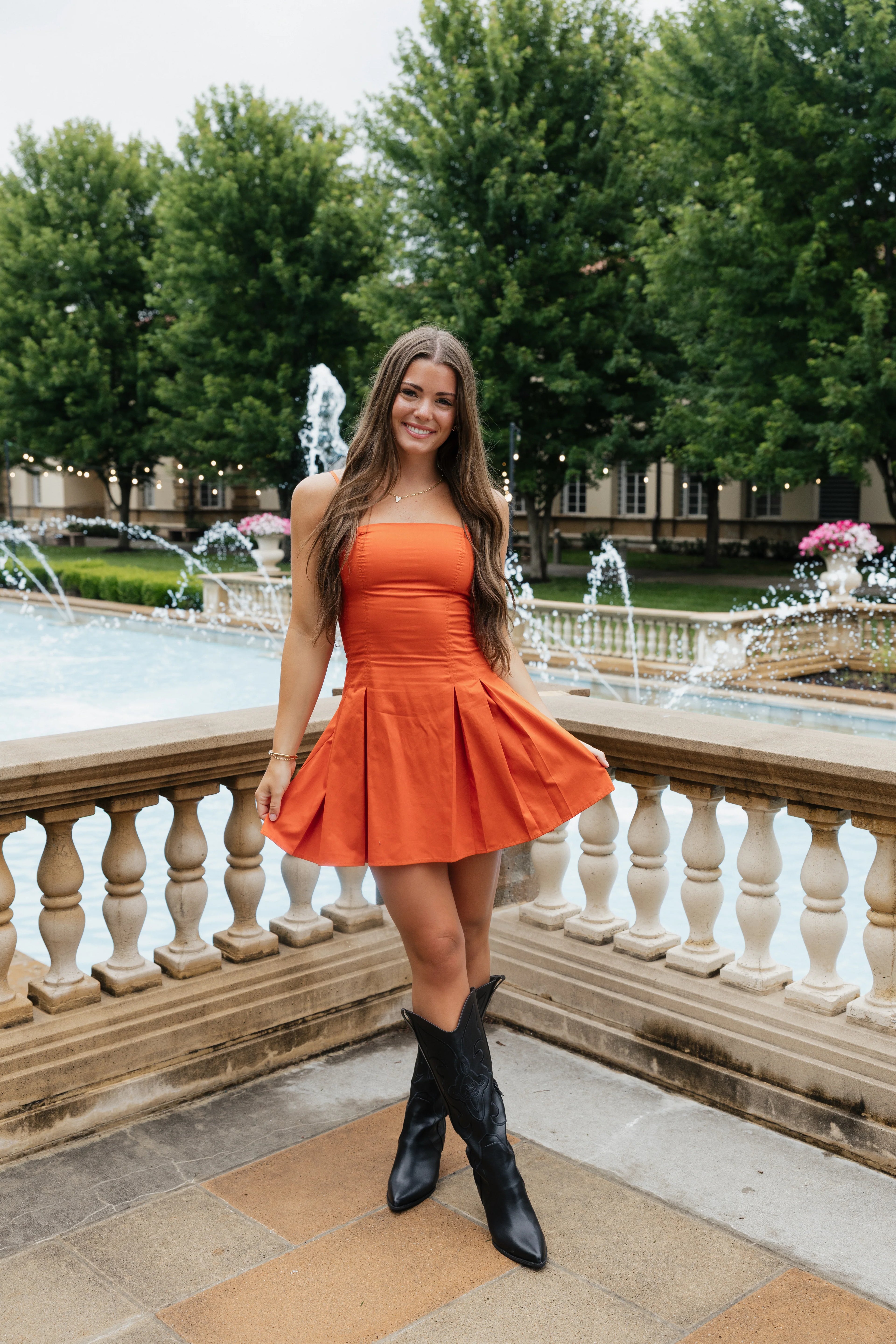 Knox Mini Dress - Burnt Orange