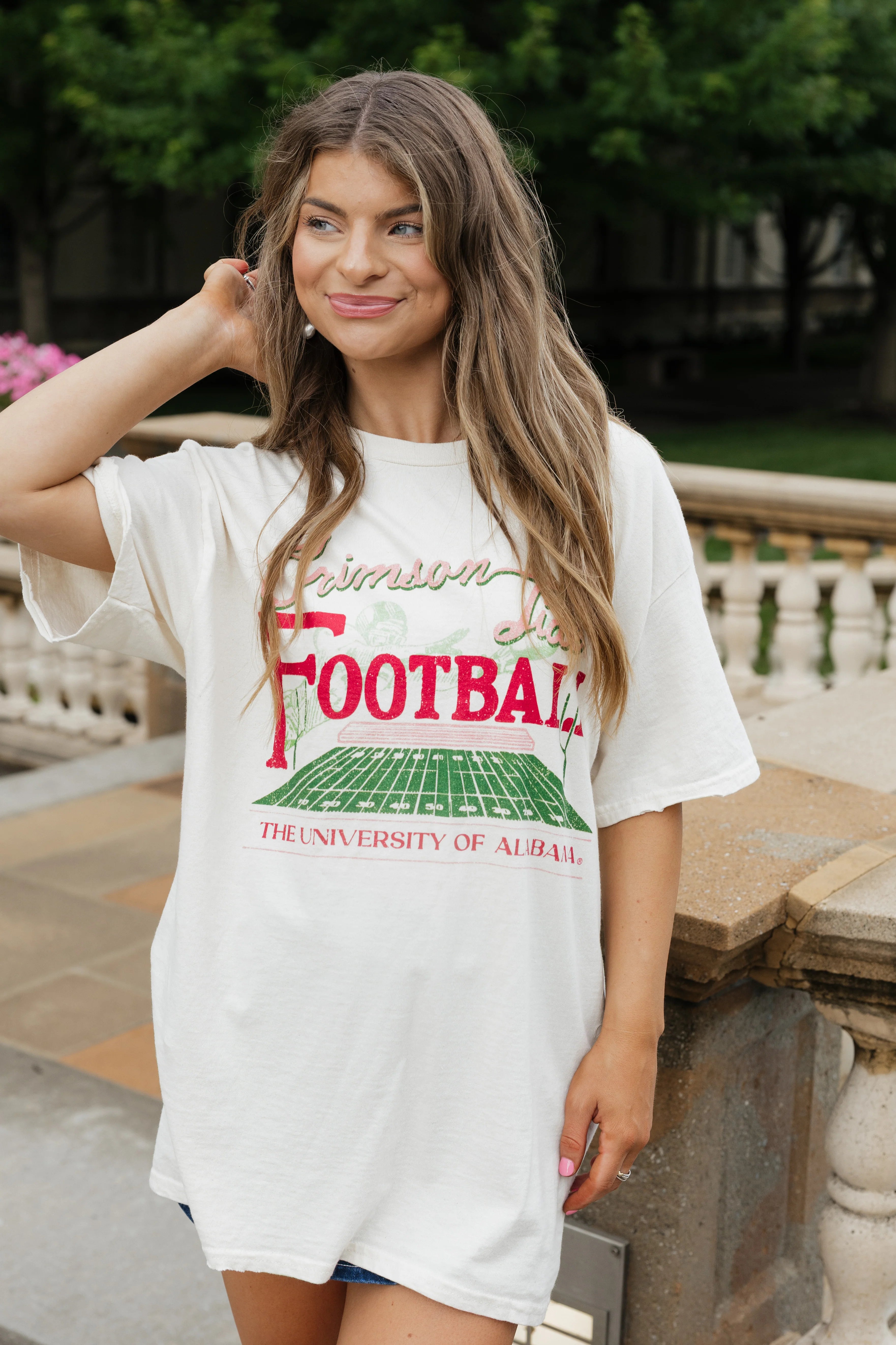 Crimson Tide Vintage T-shirt - Off White / Crimson