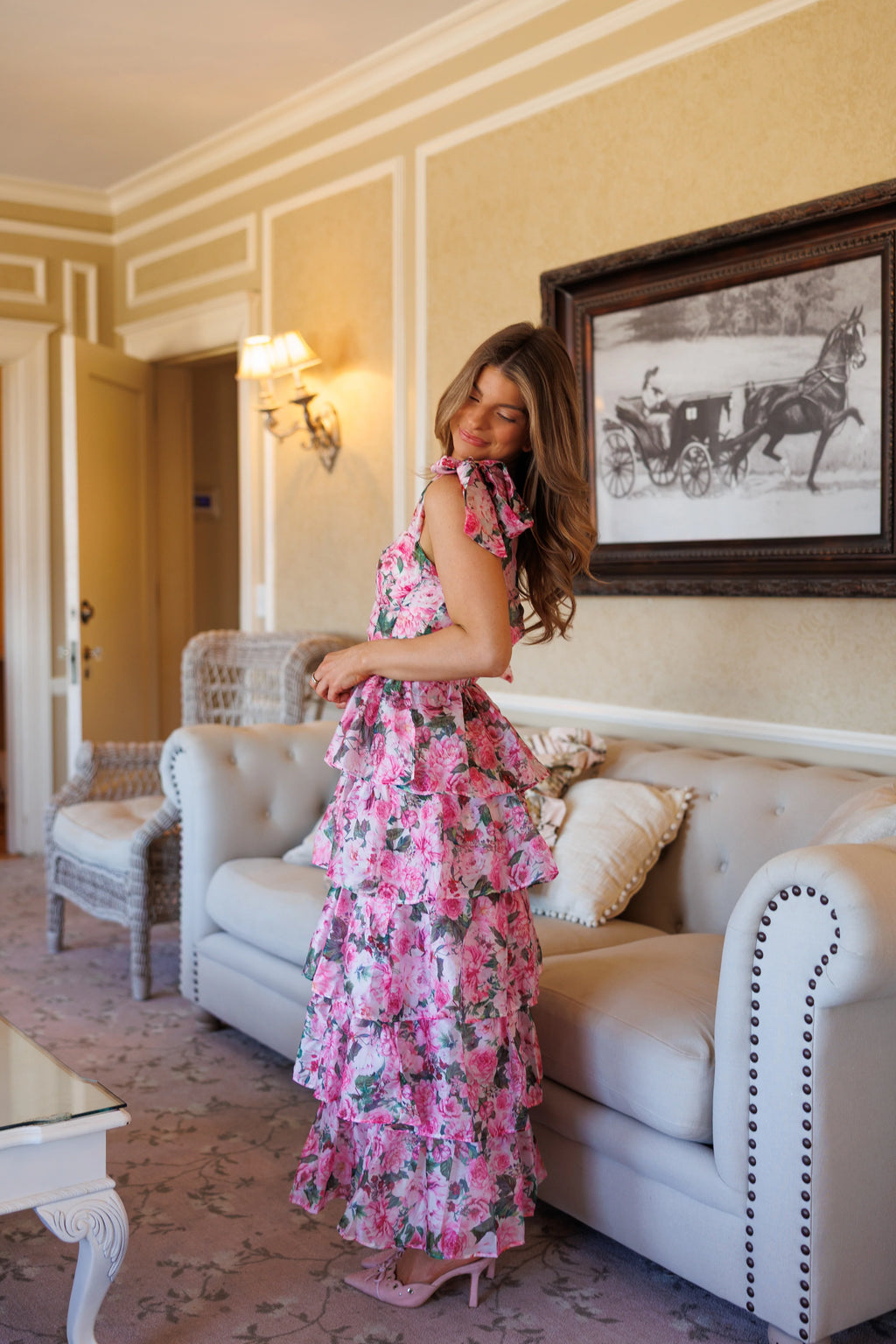 Rosebelle Tiered Midi Dress