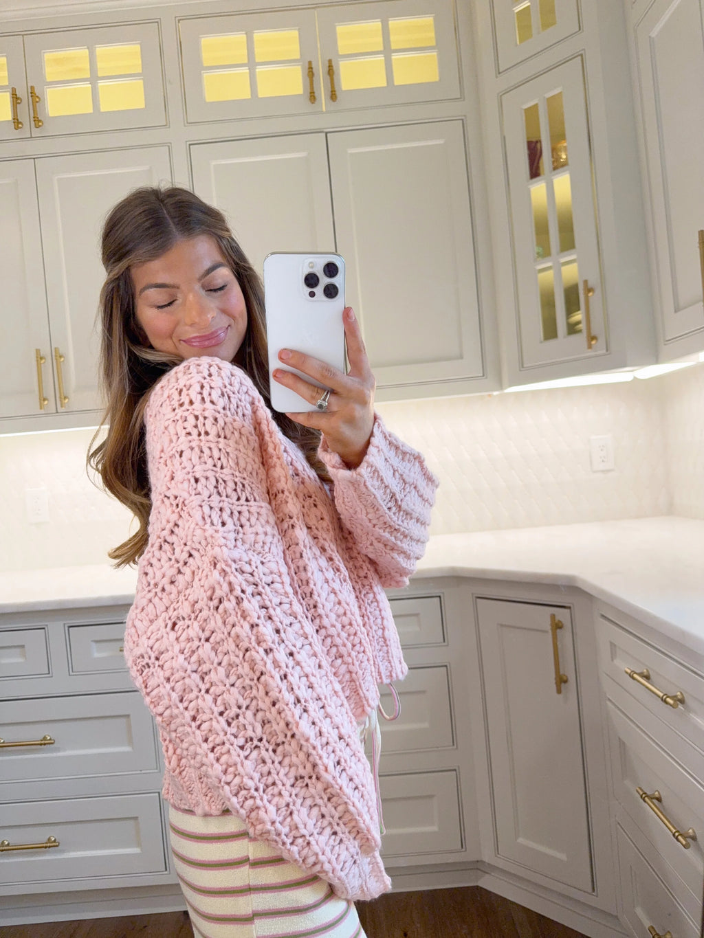 Alfie Popcorn Sweater - Light Pink