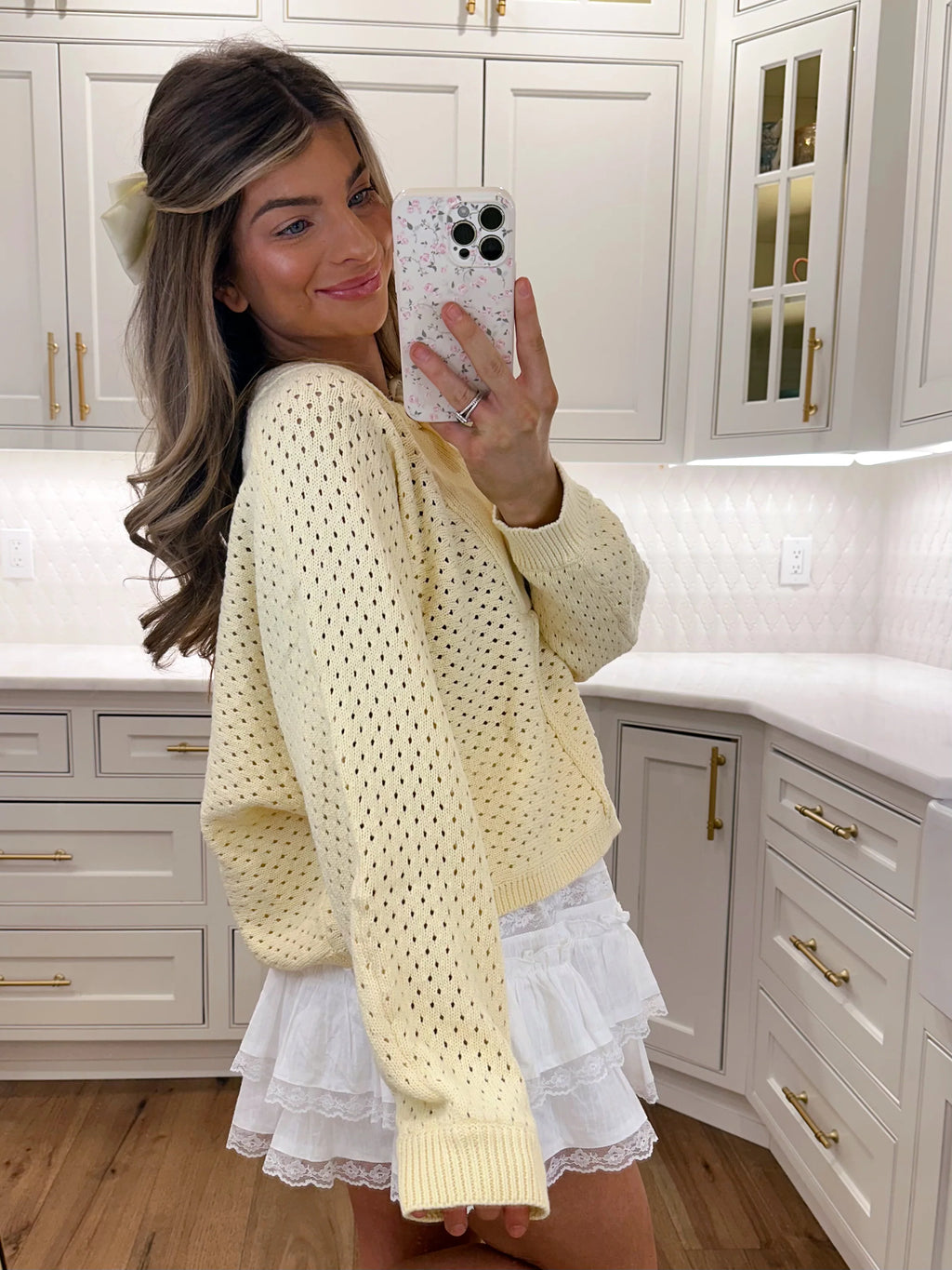 Victoria Henley Neck Dolman Sleeve Pullover - Yellow