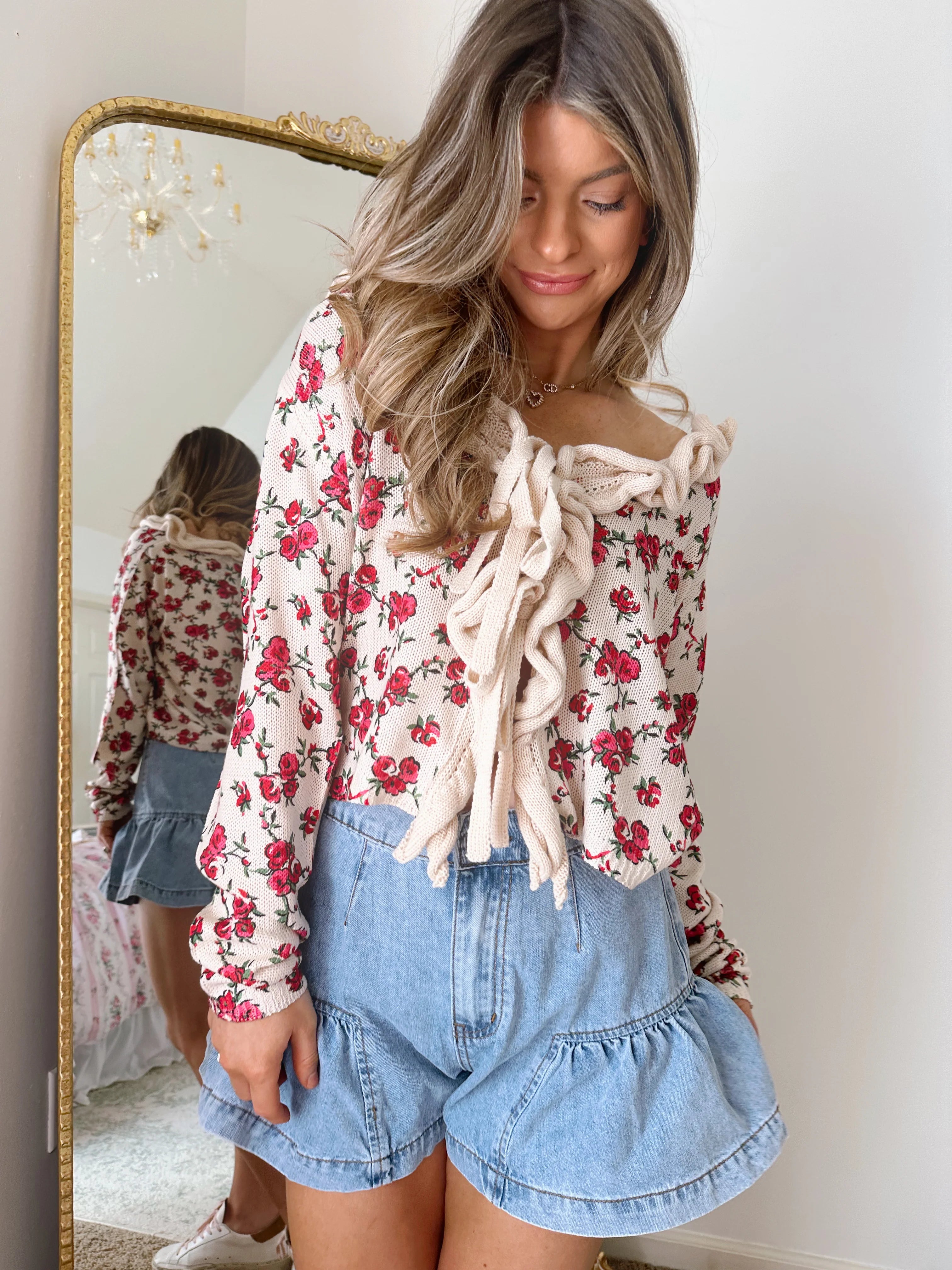 So In Love Tie Front Knot Top