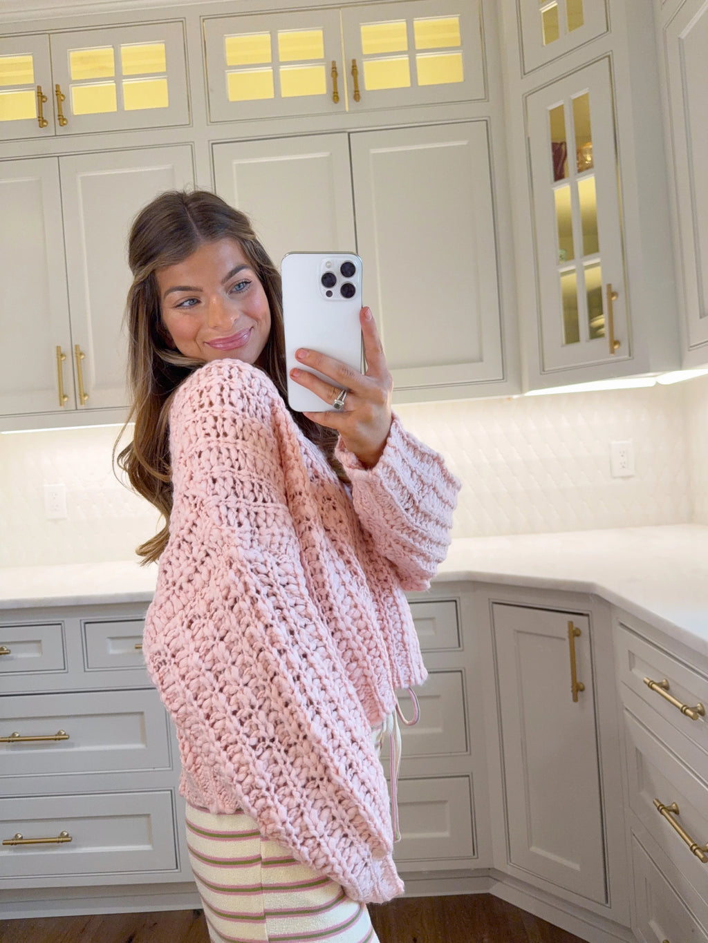 Alfie Popcorn Sweater - Light Pink