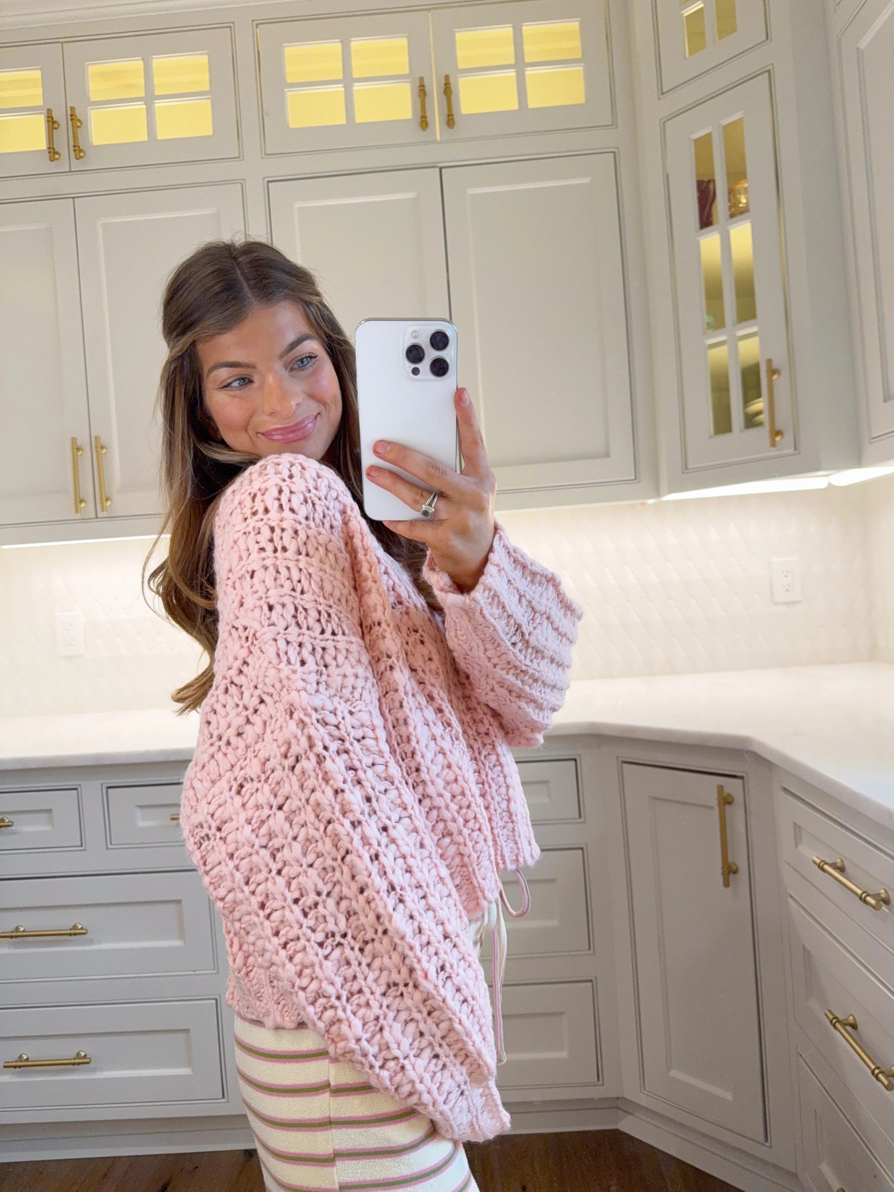 Alfie Popcorn Sweater - Light Pink