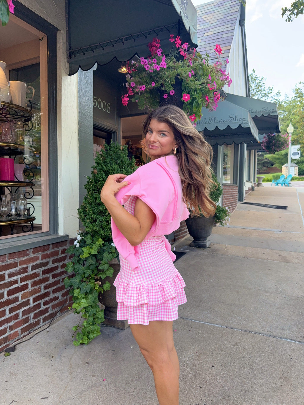 Lunden Tennis Dress - Pink Gingham