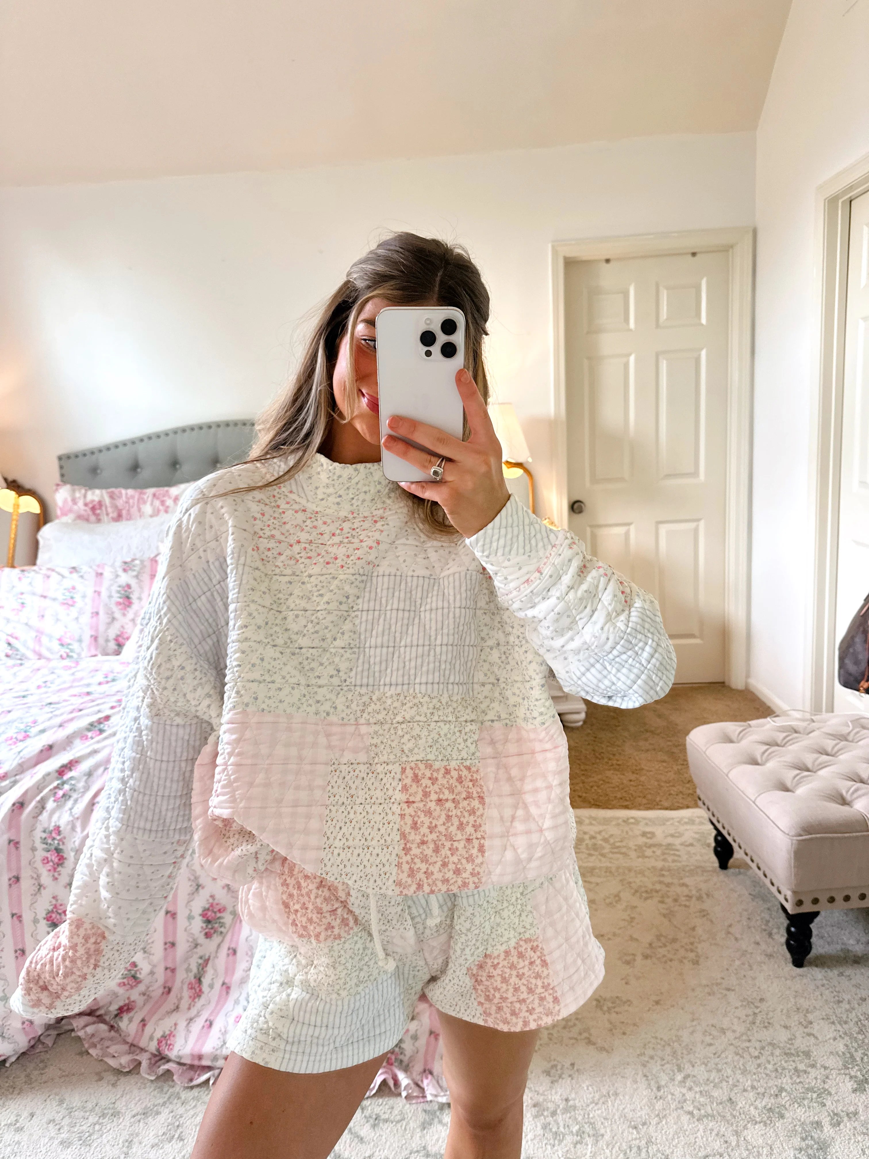 11.14 PREORDER Quilted Pastel Mockneck Sweatshirt