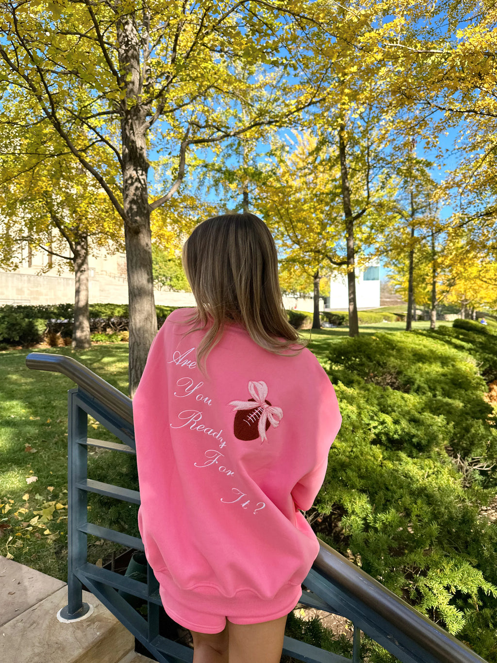 Floral Patched KANSAS CITY, Are You Ready For It? (On the back) Kansas City Football Sweatshirt