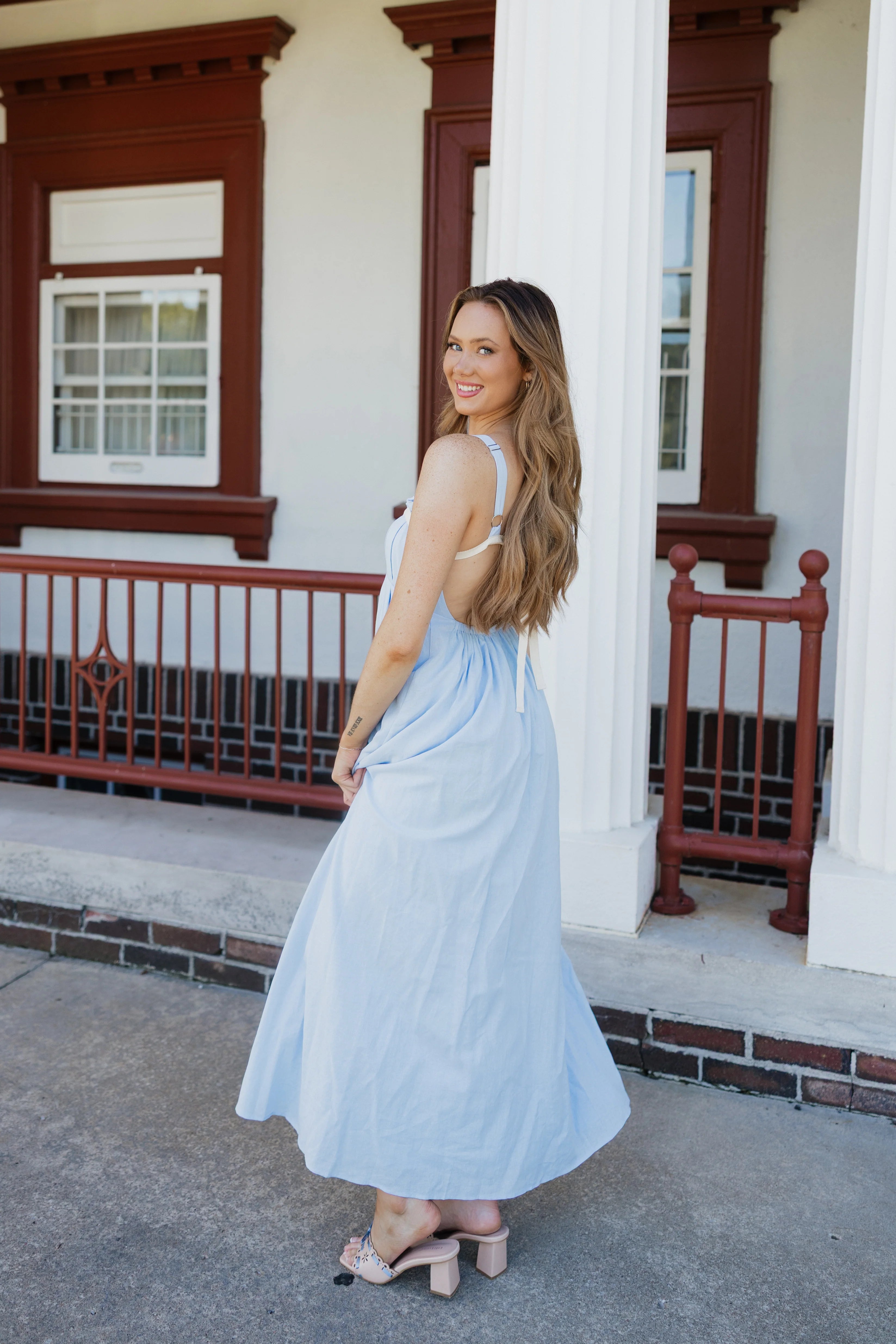 Oceana Midi Dress - Powder Blue