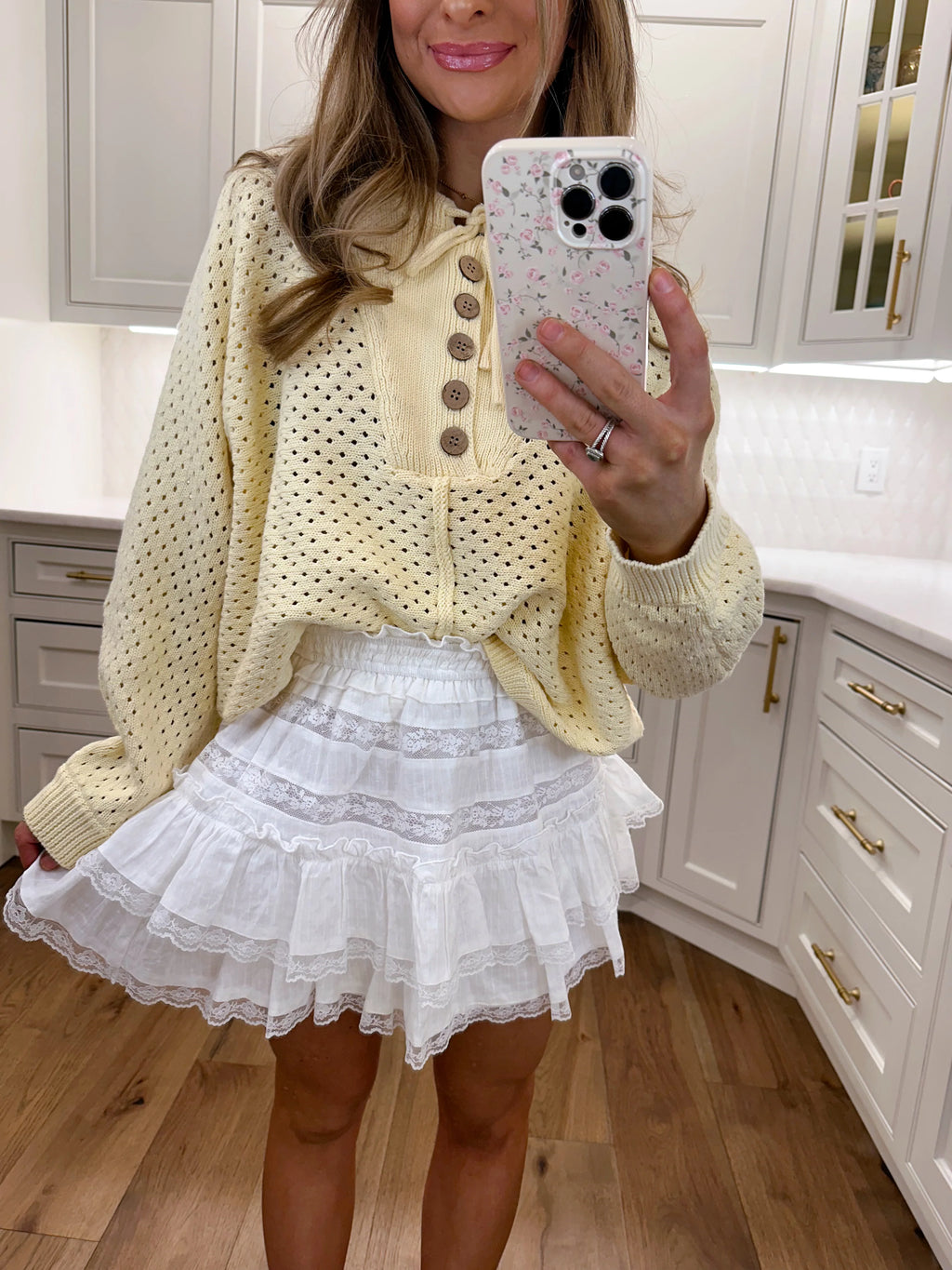 Victoria Henley Neck Dolman Sleeve Pullover - Yellow