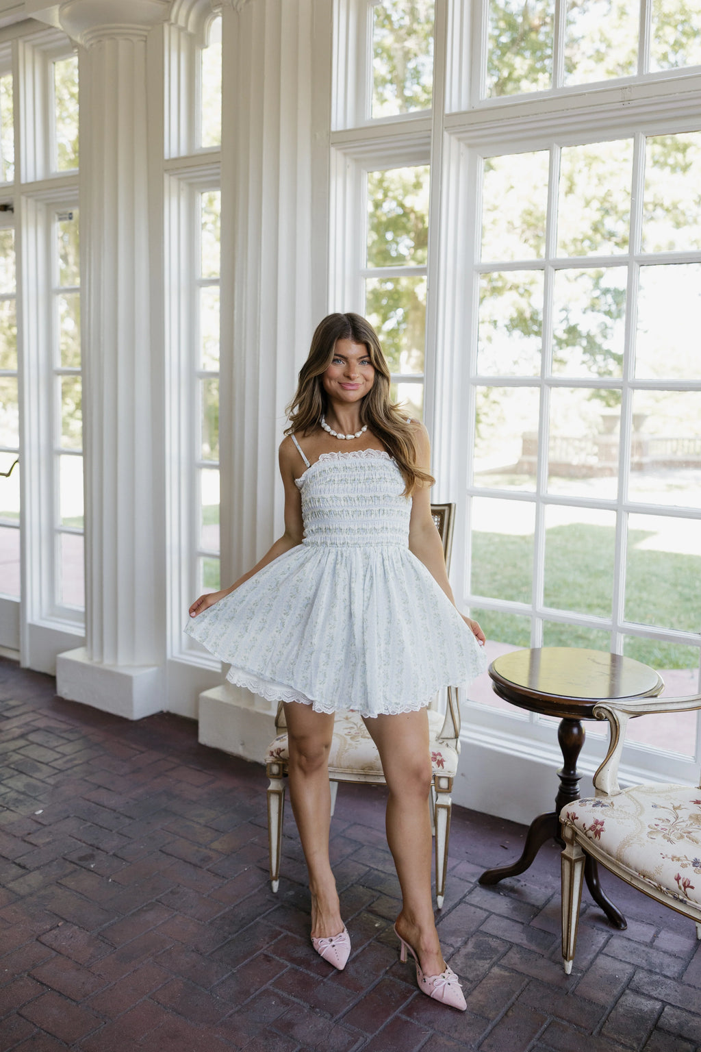 Ayla Floral Smocked Mini Dress