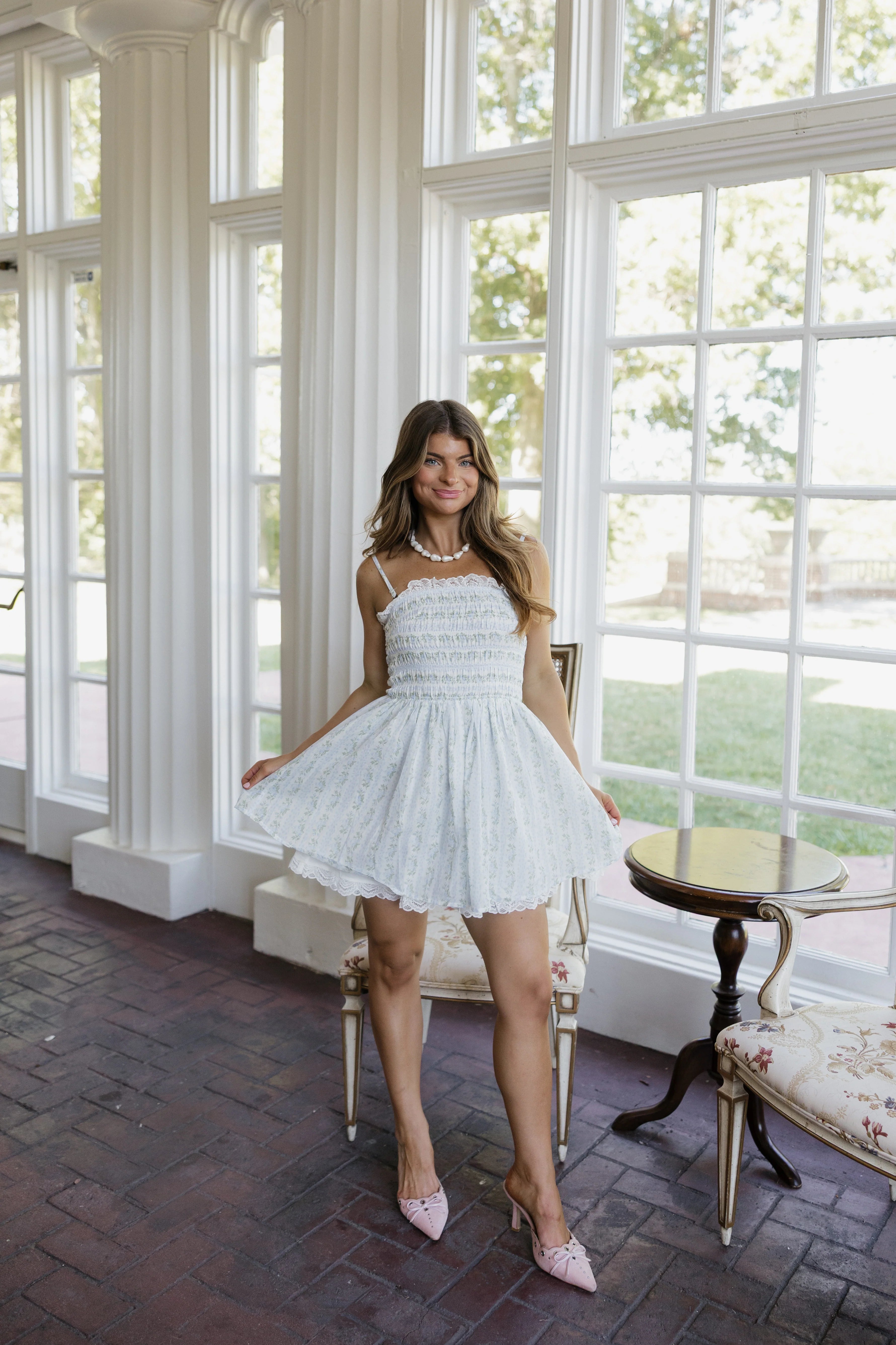 Ayla Floral Smocked Mini Dress