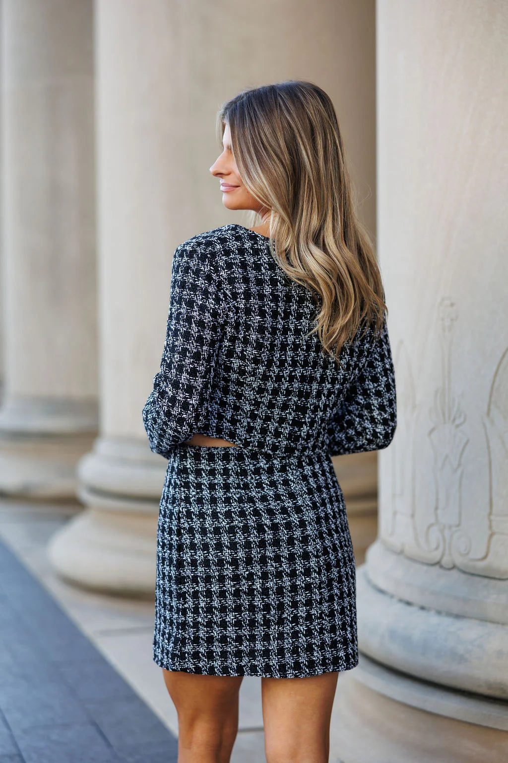 Florence Tweed Set - Black / White