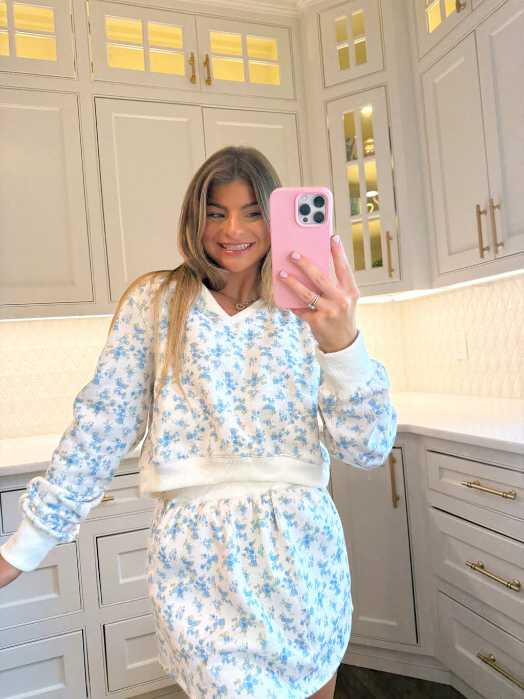 Jackie Floral Sweatshirt and Skort