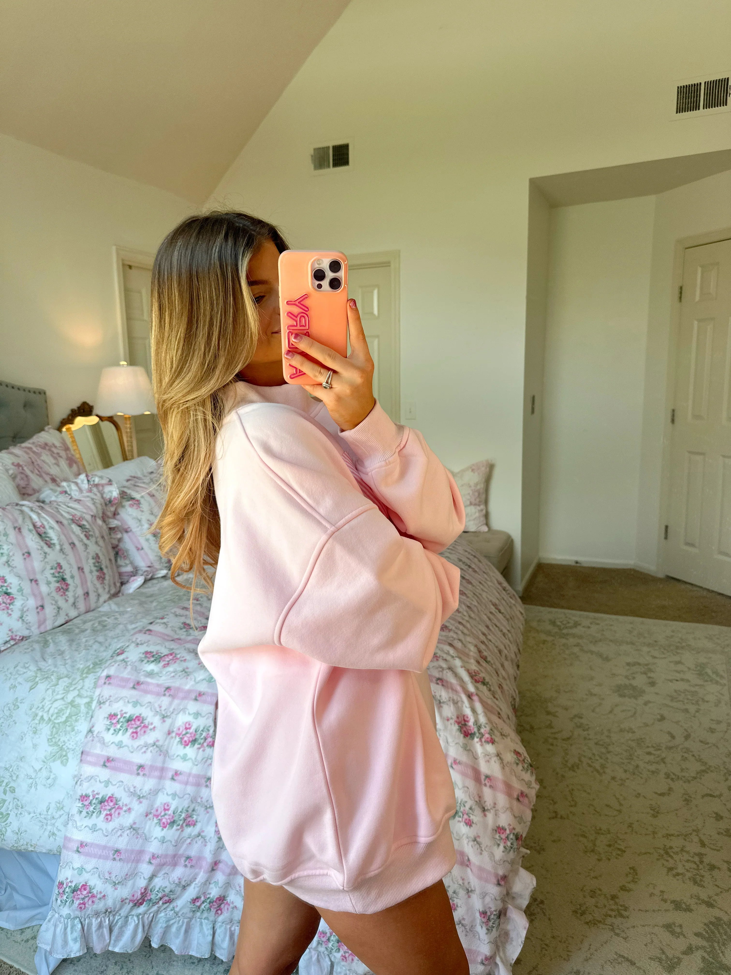 Sweetheart Patchwork Mockneck Sweatshirt