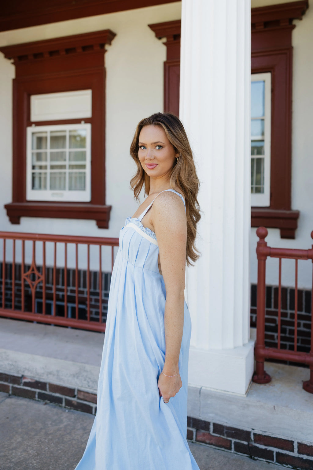 Oceana Midi Dress - Powder Blue