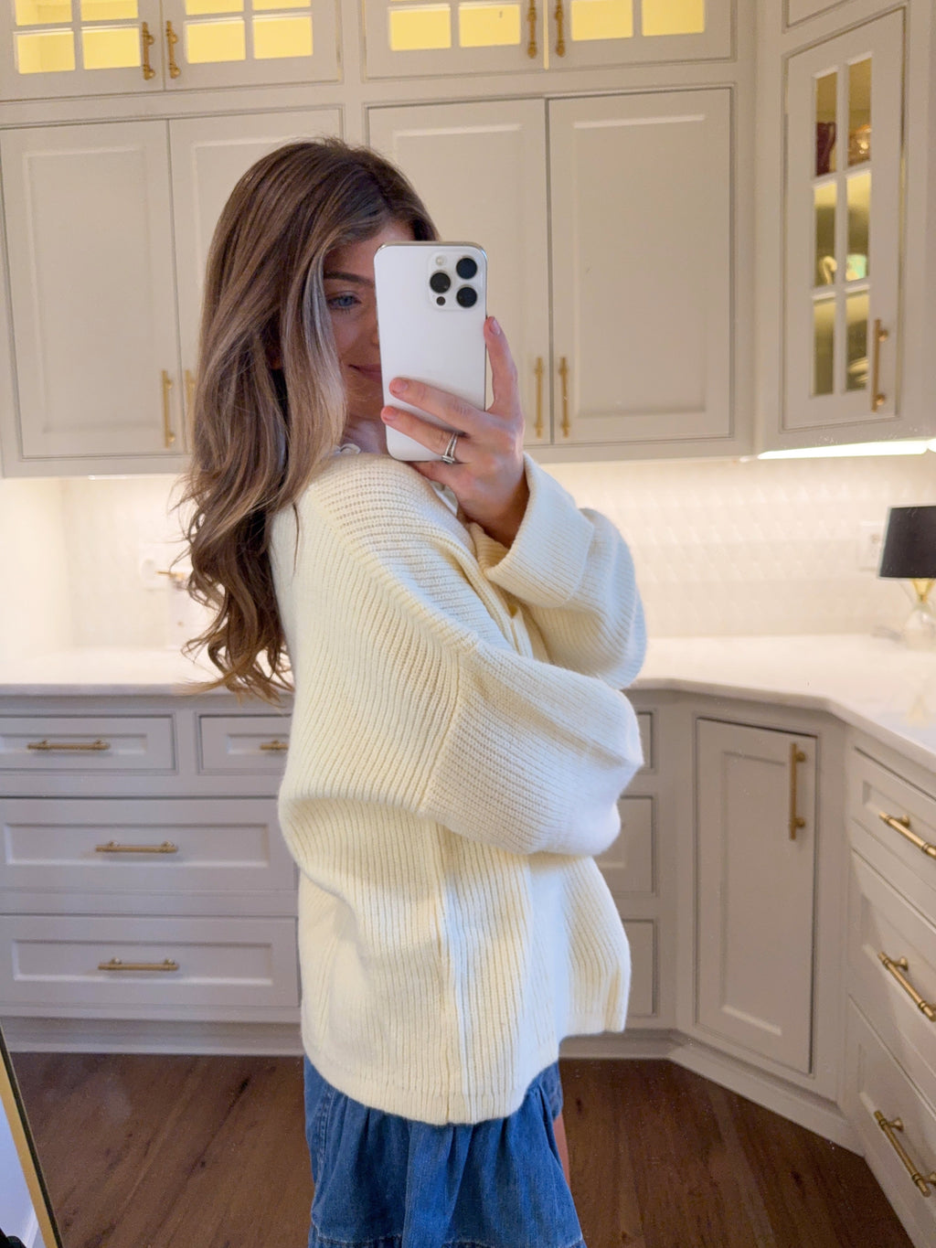 Della Drop Shoulder Oversized Sweater - Cream