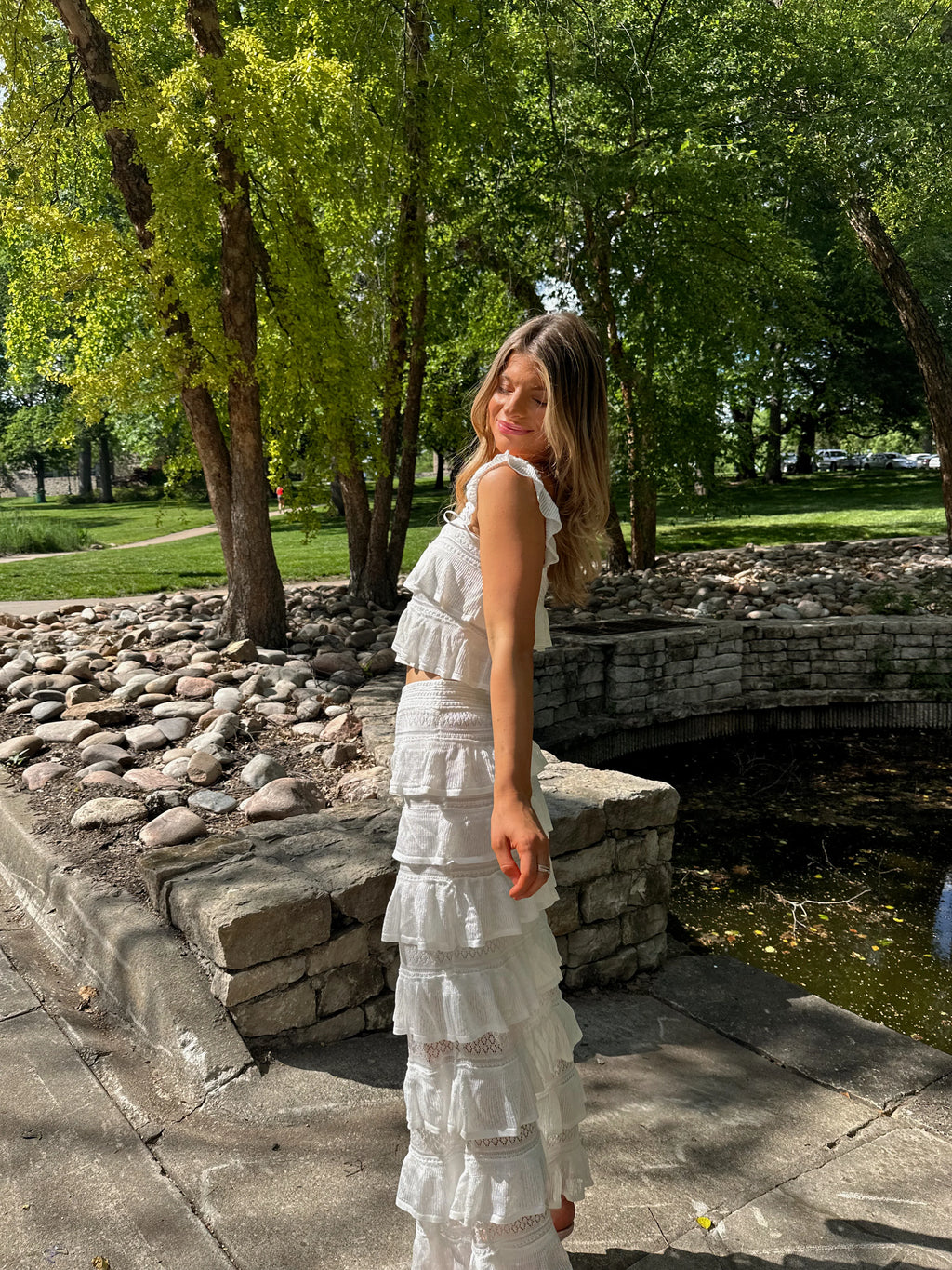 Marcella Ruffle Knit Top and Skirt Set