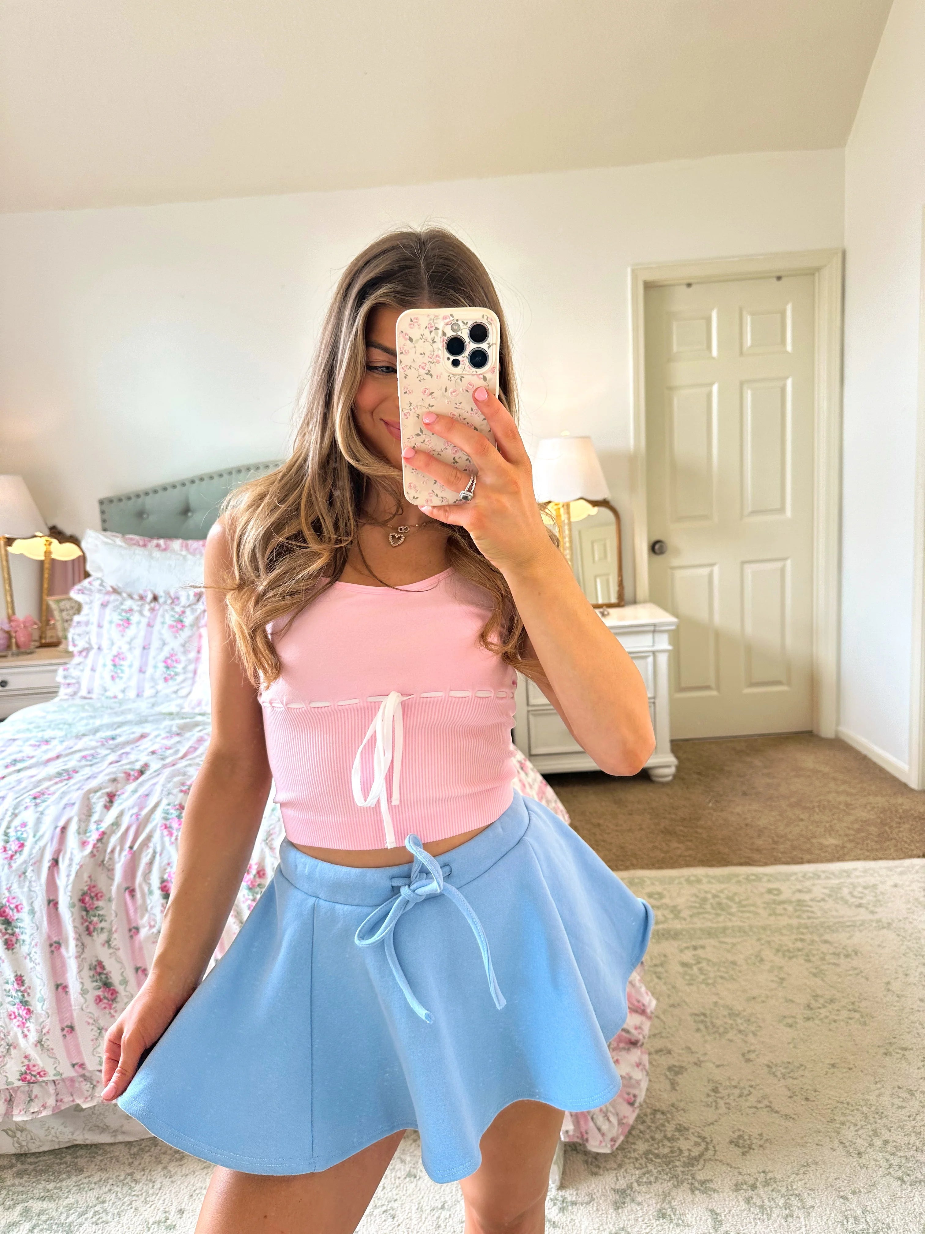 Boardwalk Flare Sweat Skort - Blue