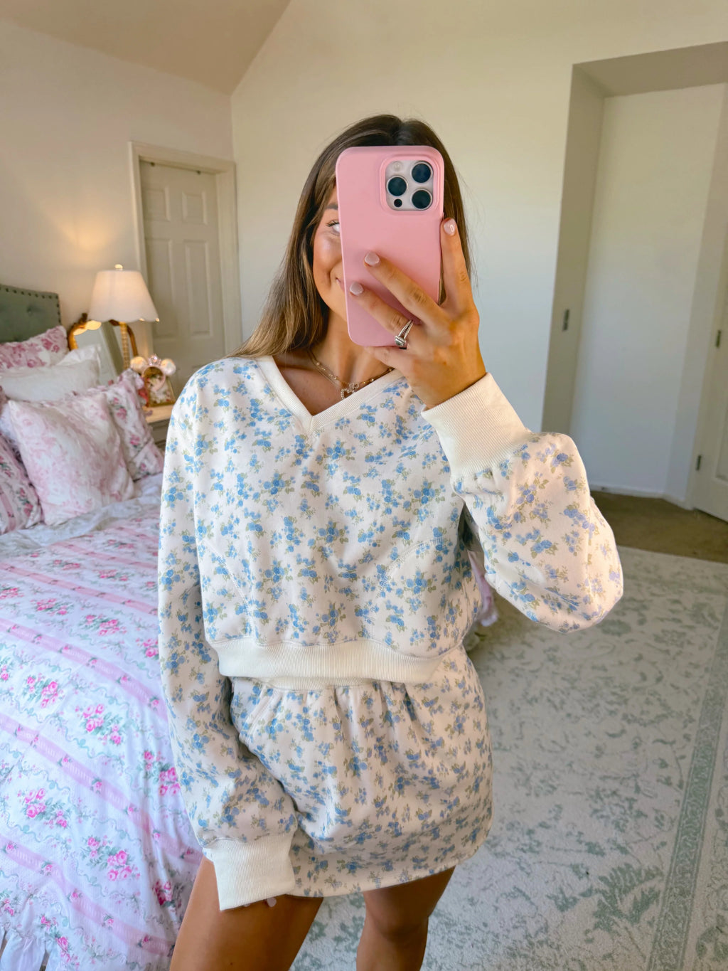 Jackie Floral Sweatshirt and Skort