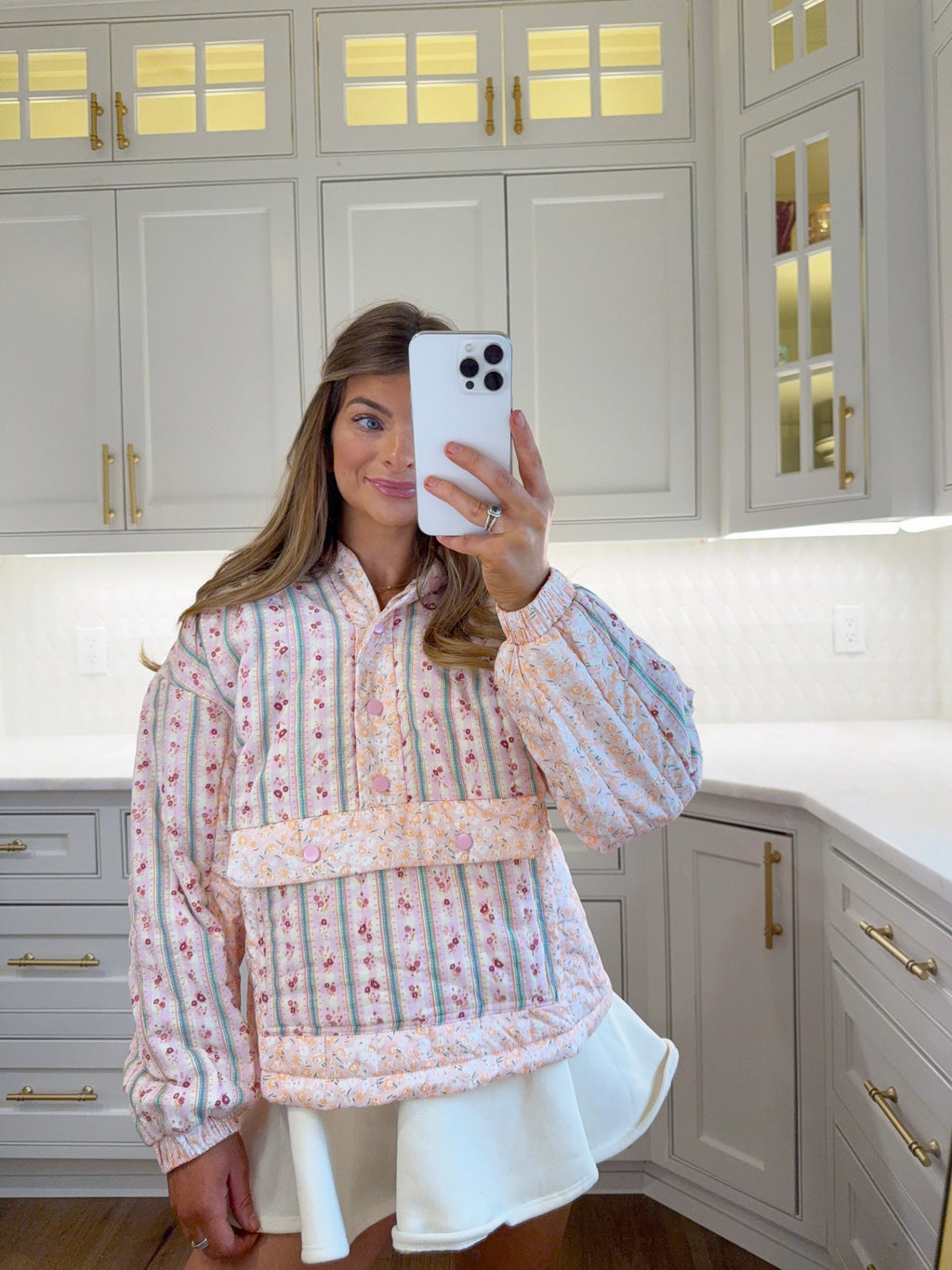 Keepsake Multi Floral Pullover - Pink / Cream