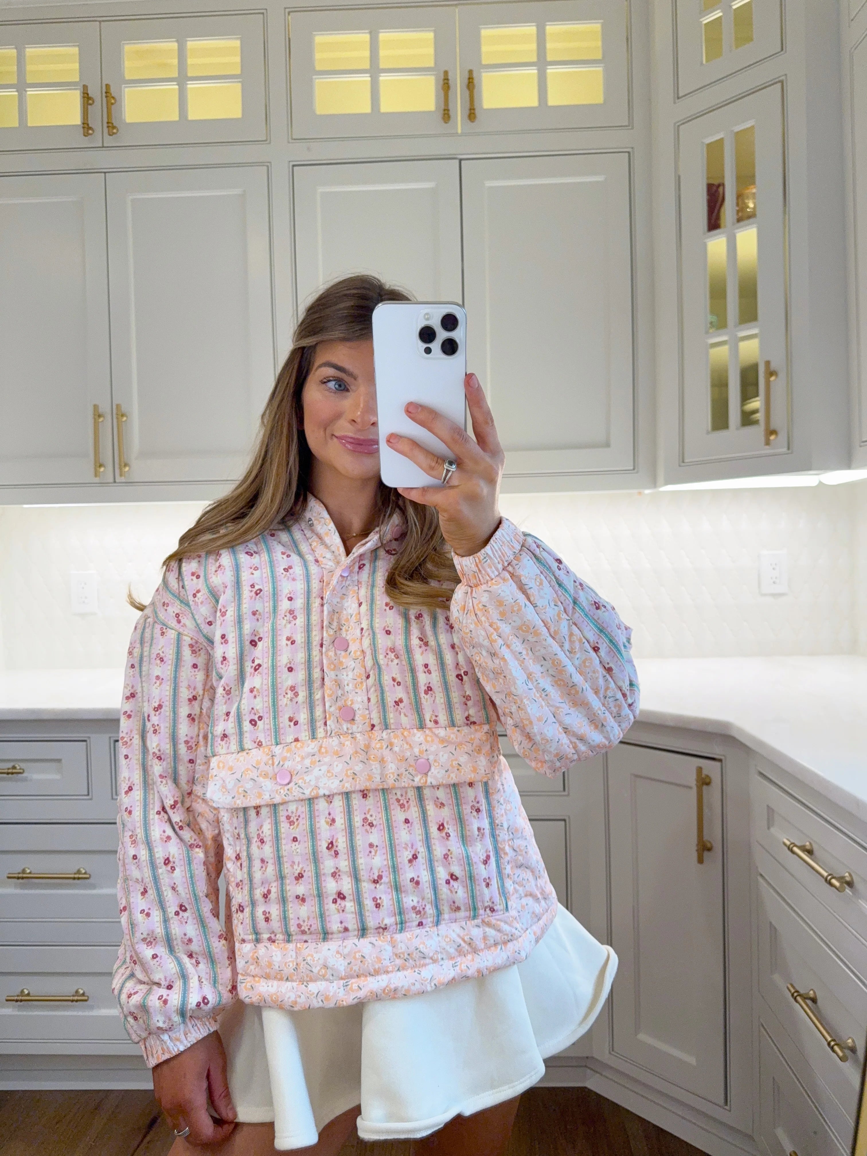 Keepsake Multi Floral Pullover - Pink / Cream