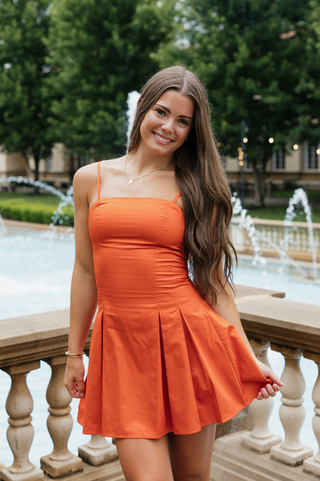 Knox Mini Dress - Burnt Orange