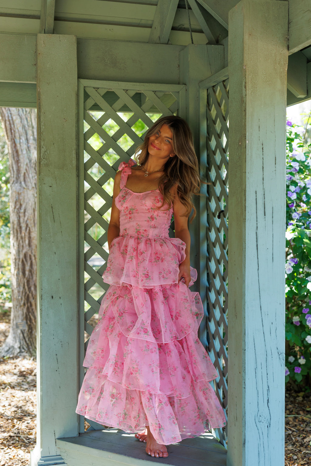 Florence Maxi Dress - Pink Floral