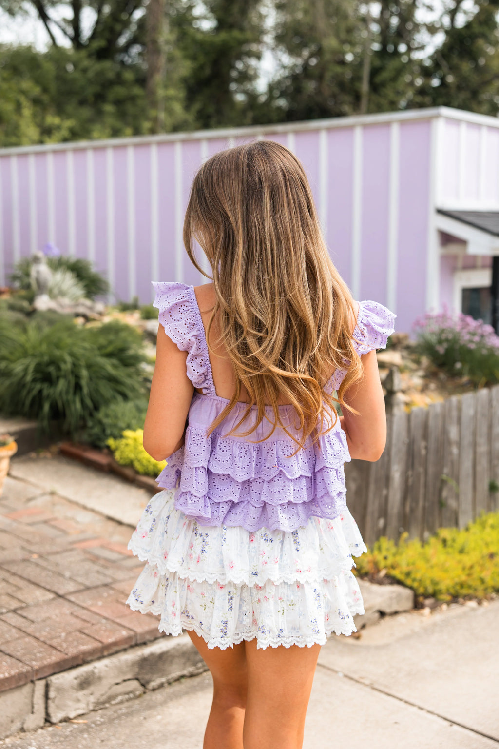 Juno Eyelet Top - Lilac