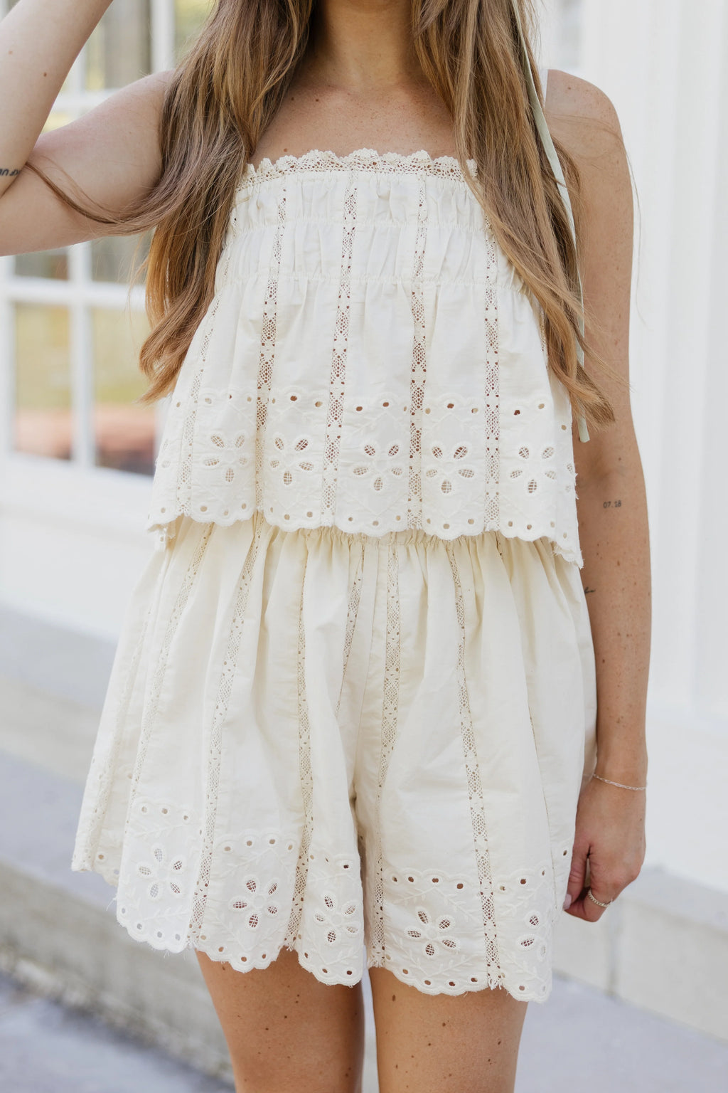 Lexi  Crochet Set - Cream