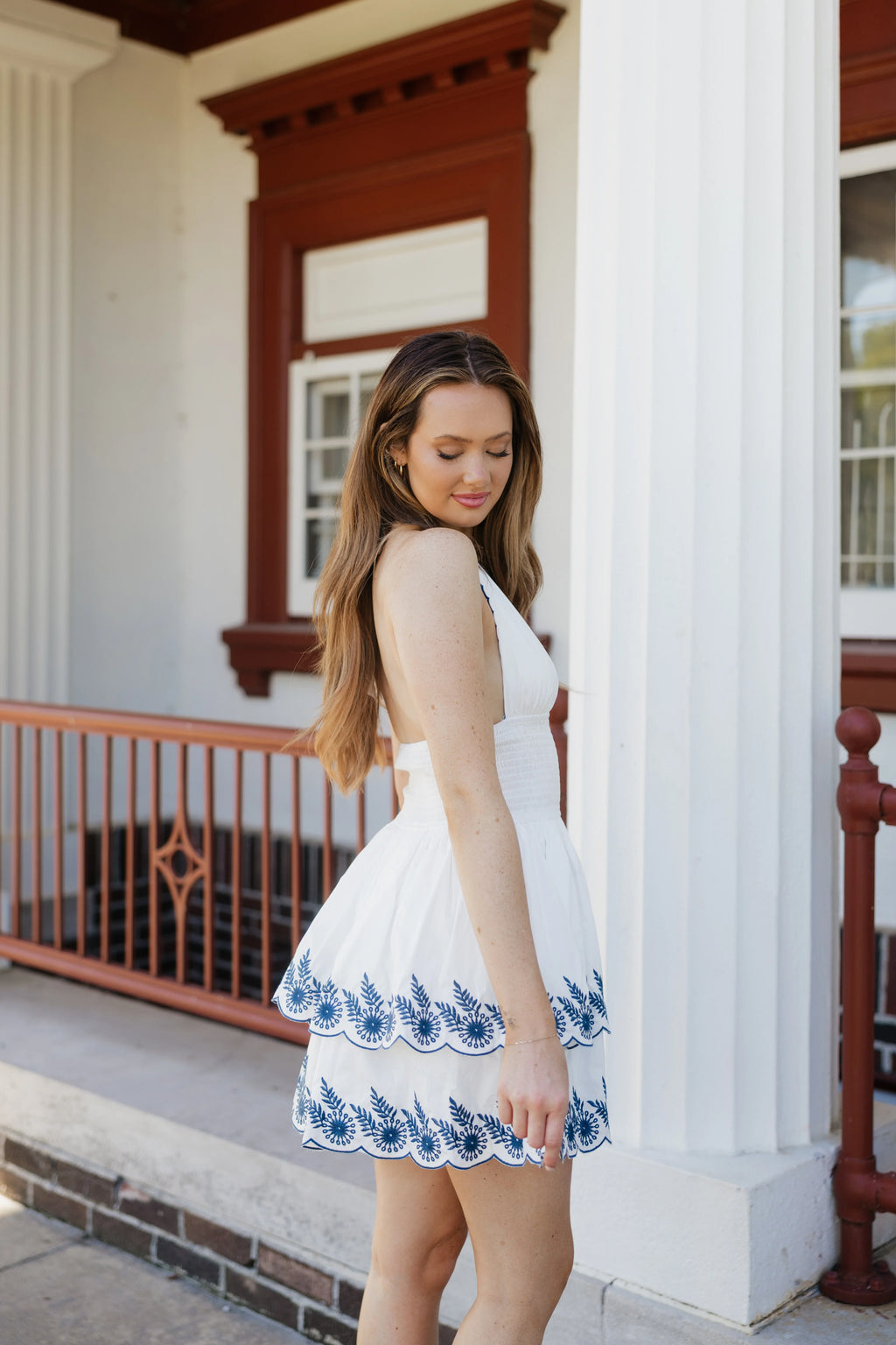 Seashore Halter Neck Mini Dress