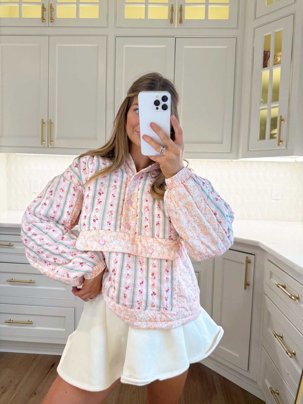 Keepsake Multi Floral Pullover - Pink / Cream