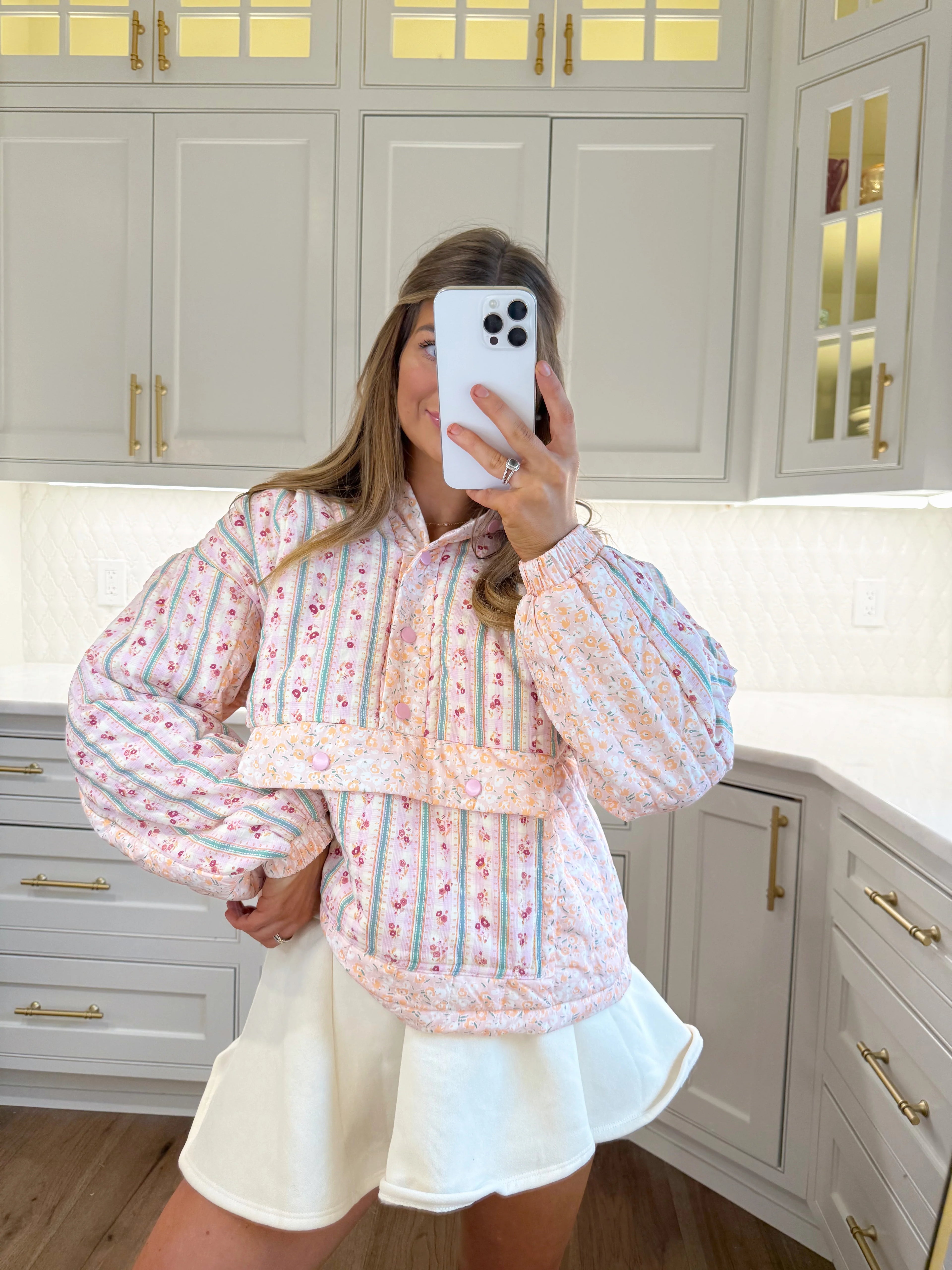 Keepsake Multi Floral Pullover - Pink / Cream