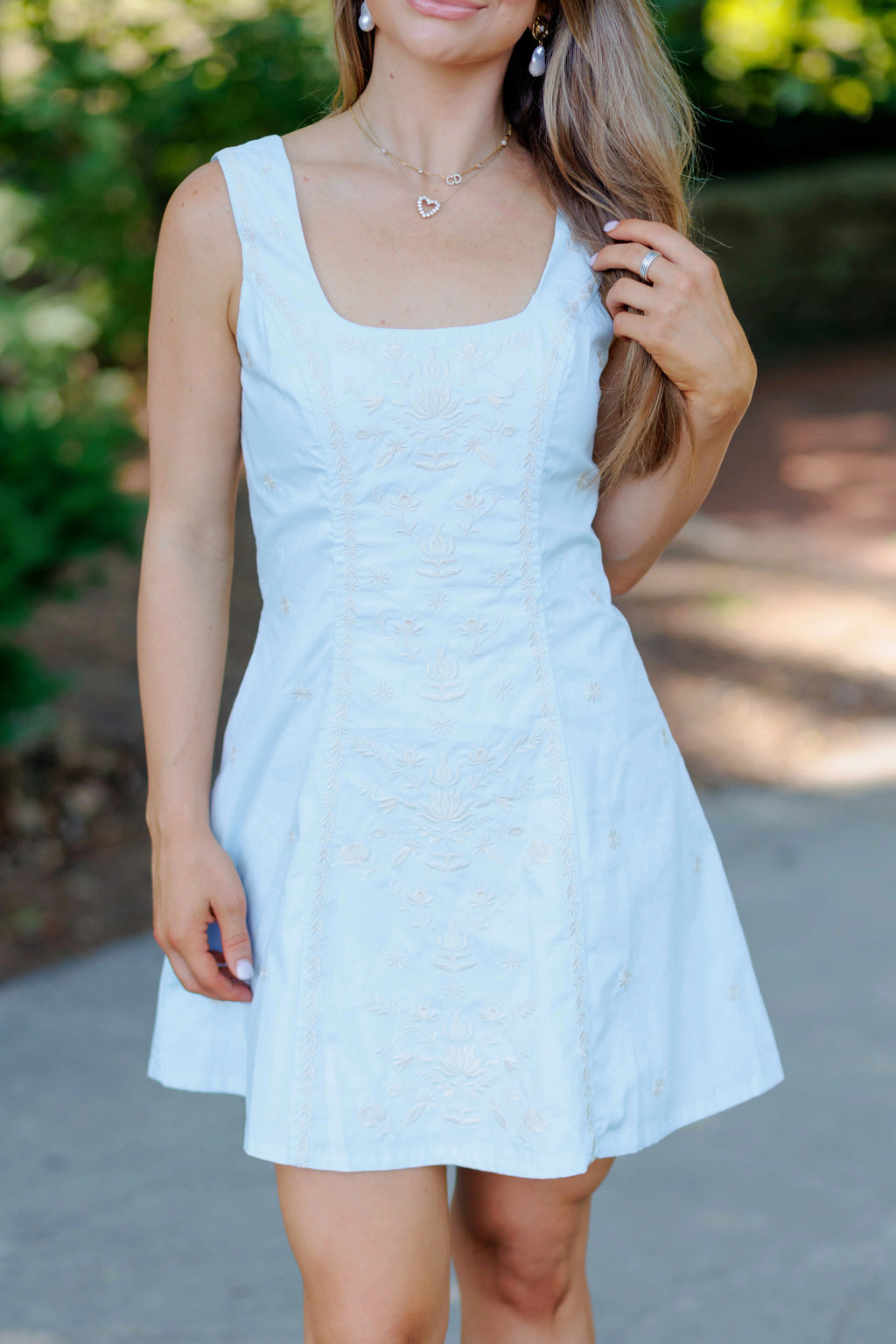 Erin Mini Dress - Light Blue