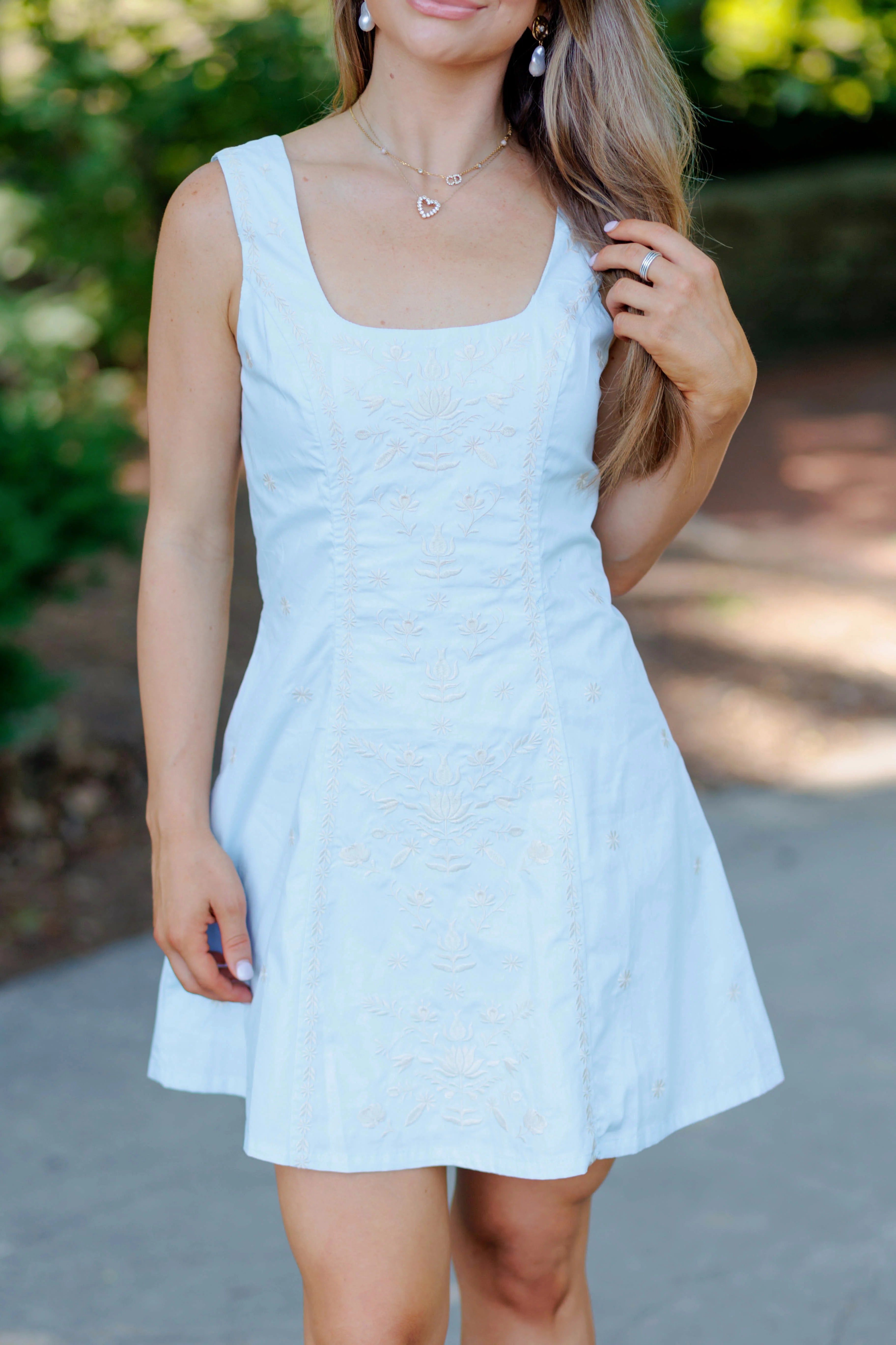 Erin Mini Dress - Light Blue
