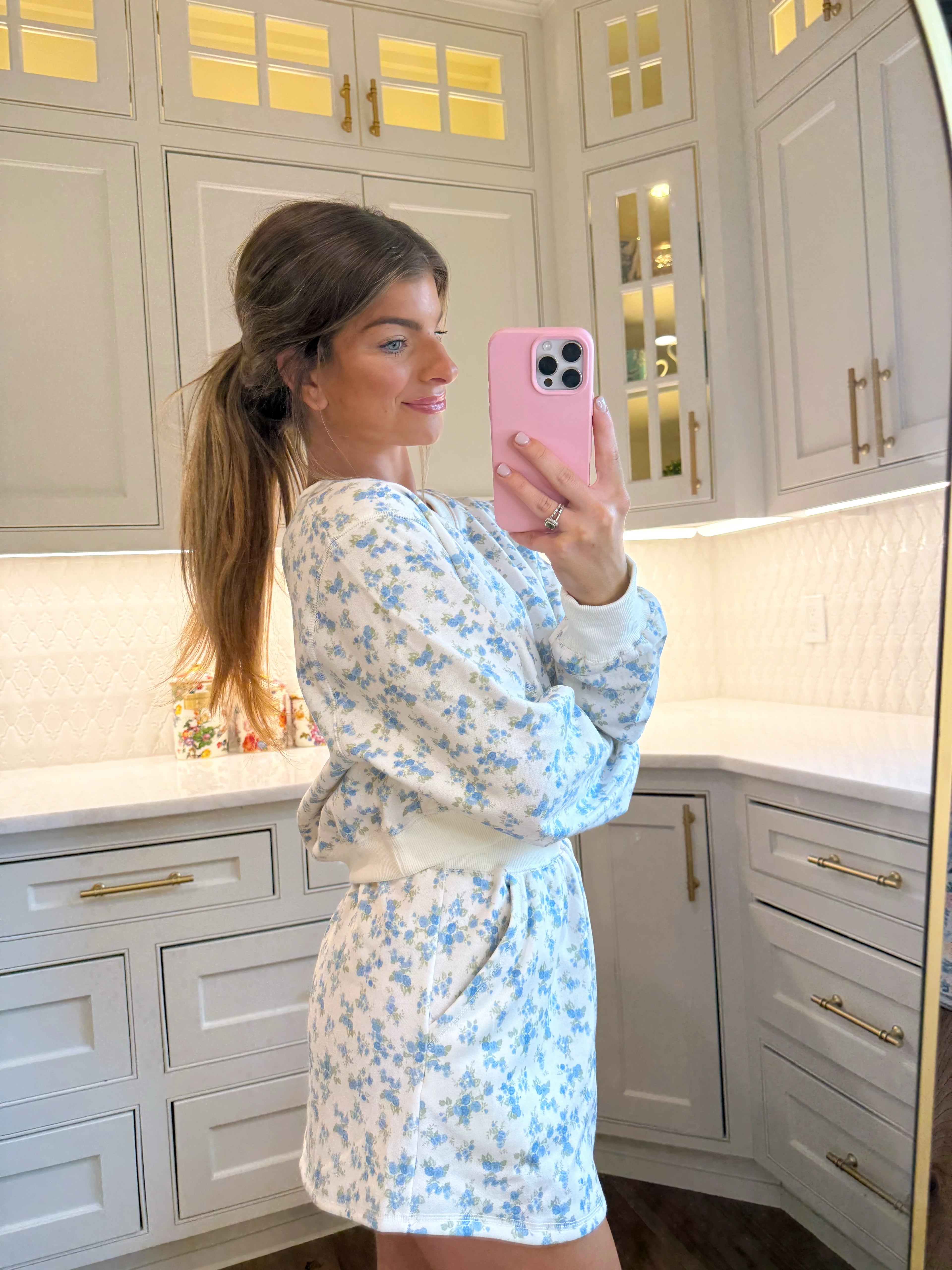 Jackie Floral Sweatshirt and Skort