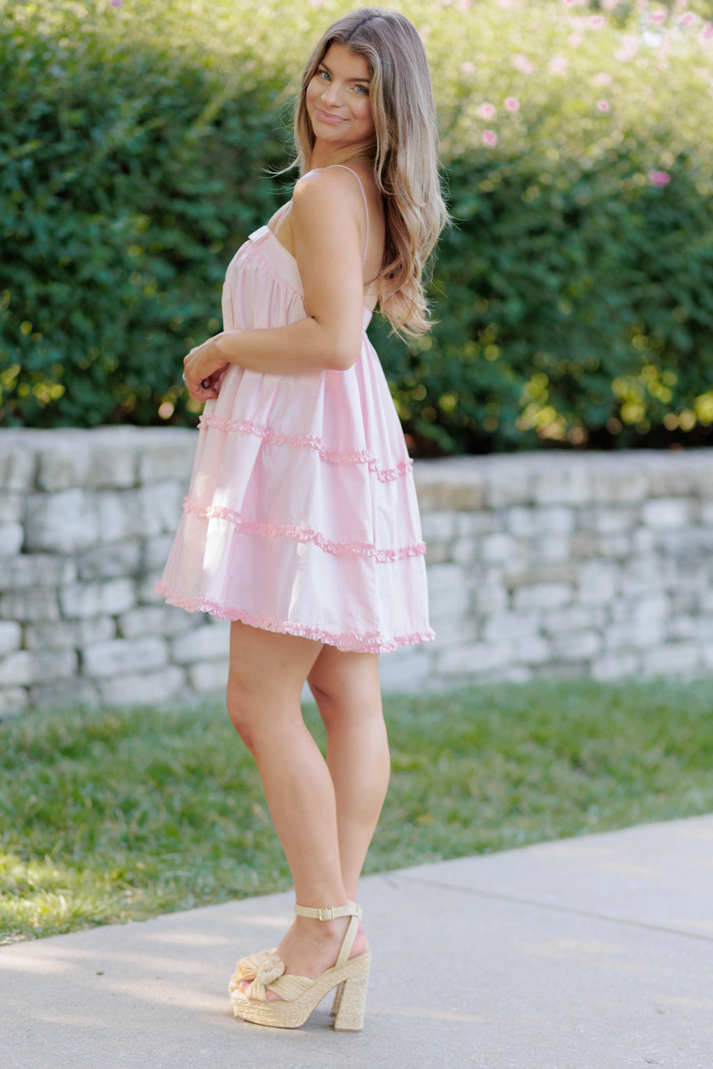 Bessie Mini Dress - Light Pink