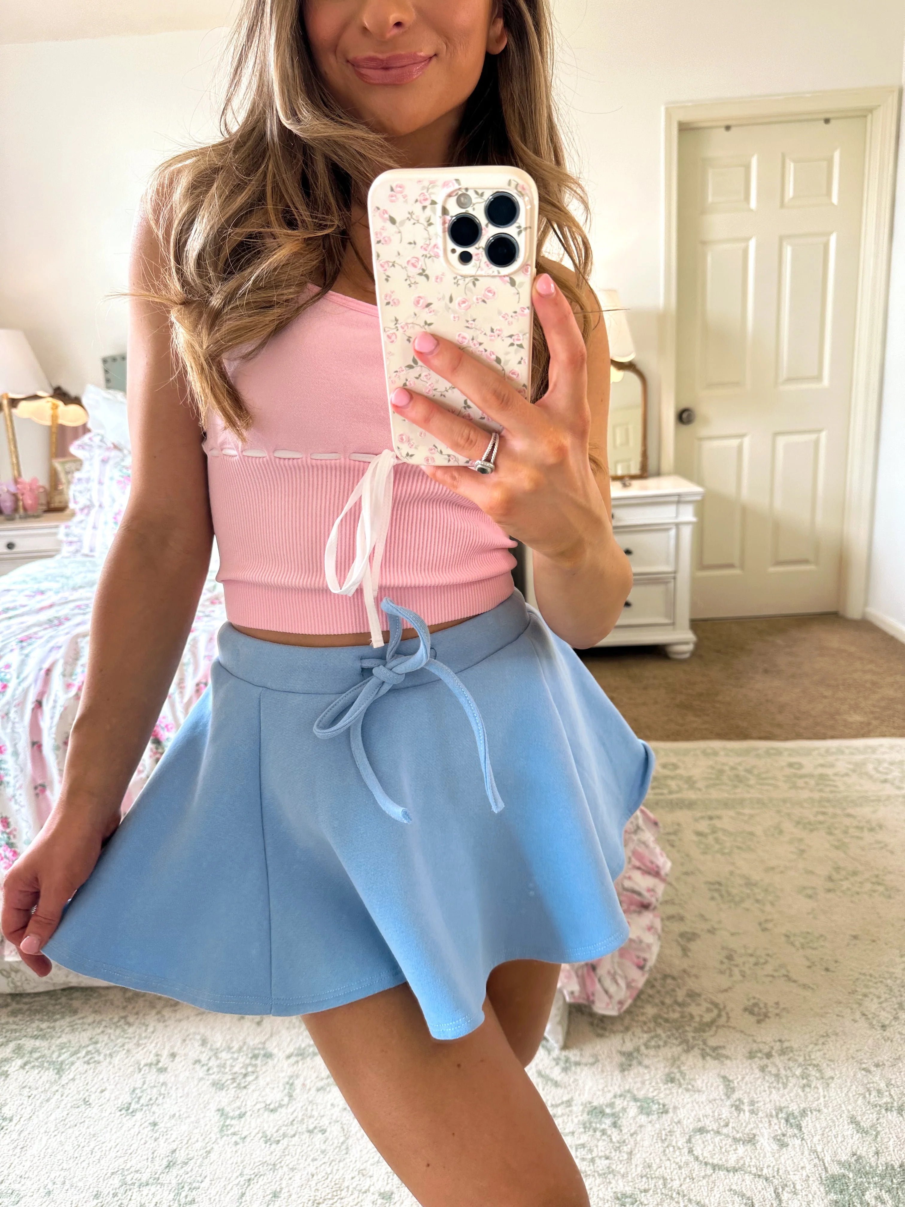 Boardwalk Flare Sweat Skort - Blue