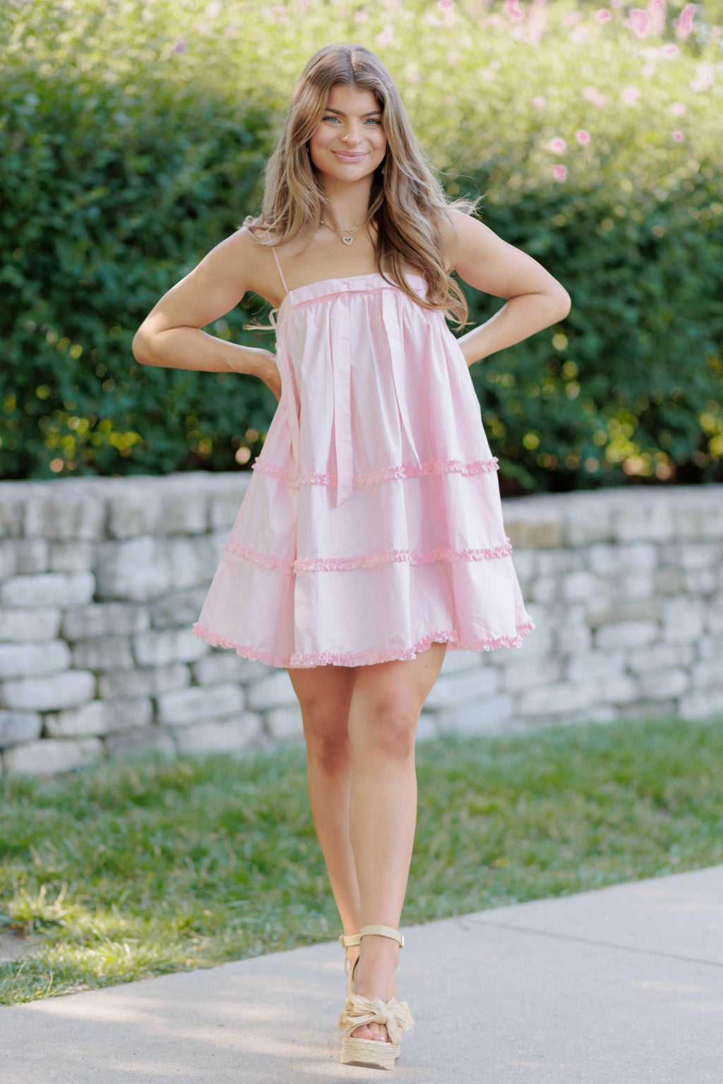 Bessie Mini Dress - Light Pink