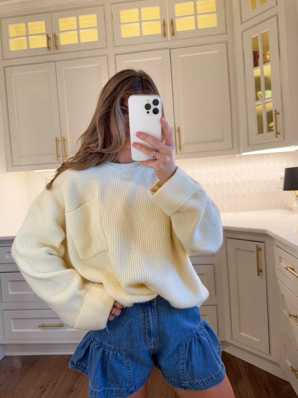 Della Drop Shoulder Oversized Sweater - Cream