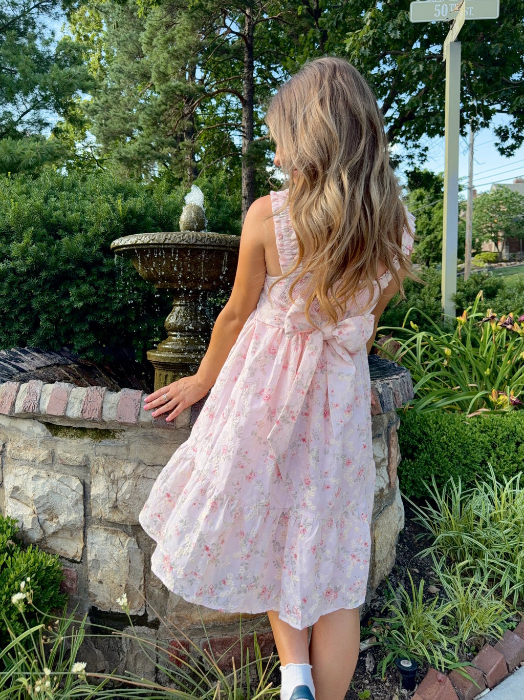 Chantilly Mini Dress - Powder Pink