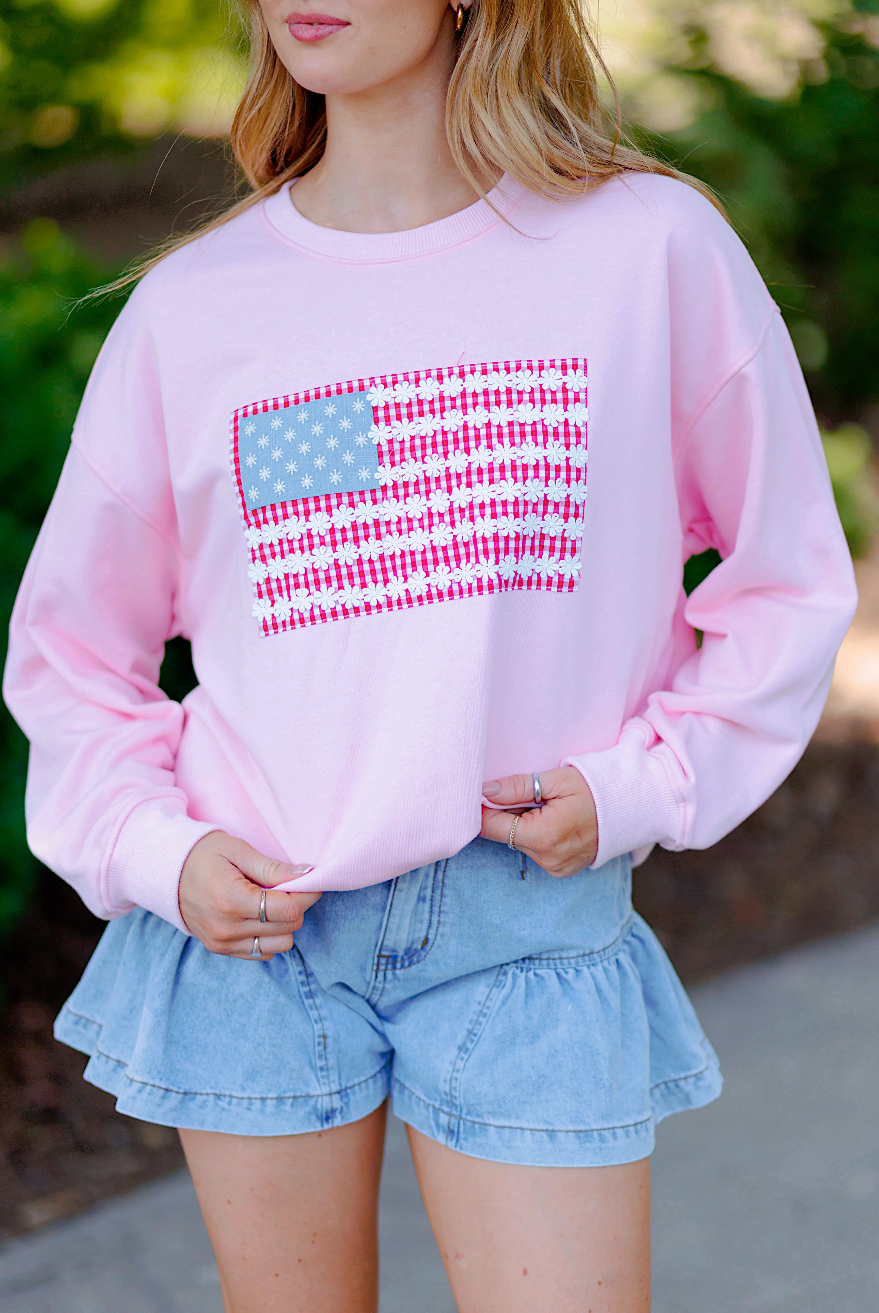 Libby Patchwork Flag Pullover