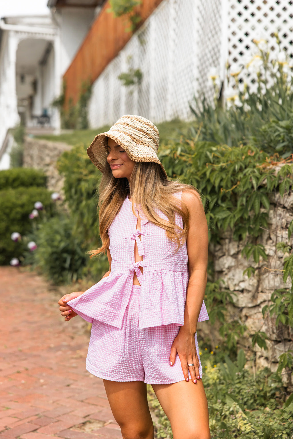 LARGE Victoria Gingham  Set - Pink