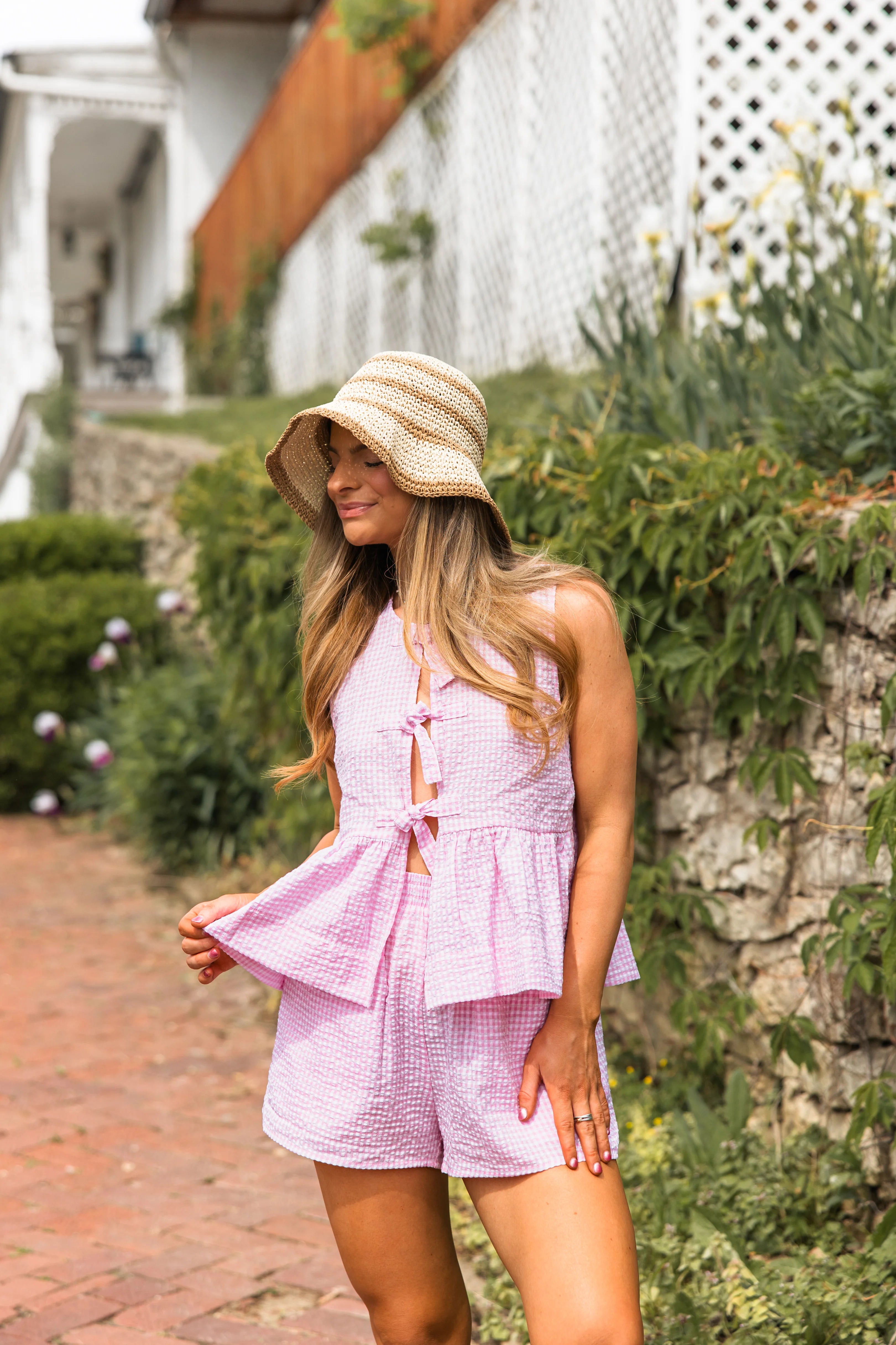 LARGE Victoria Gingham  Set - Pink