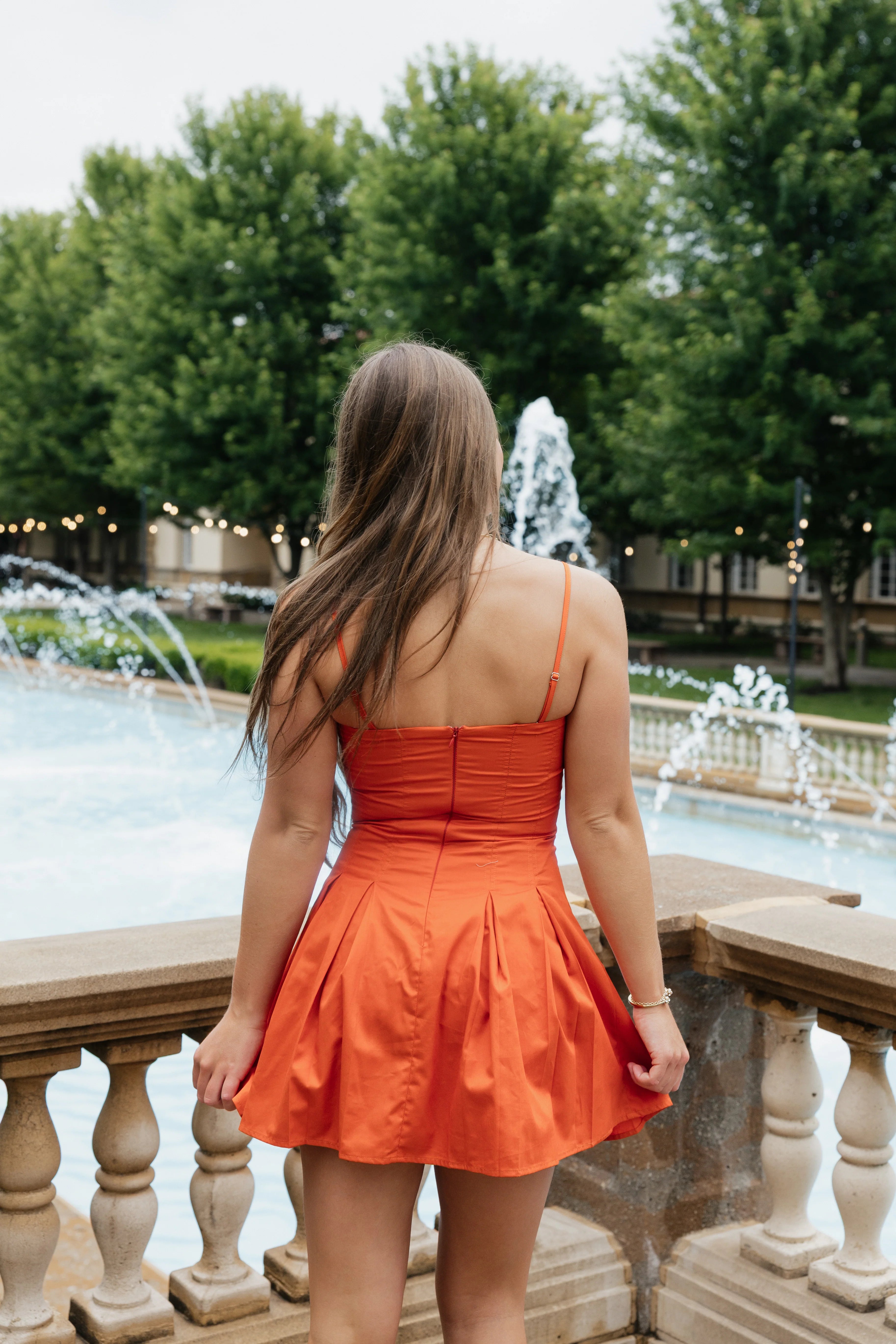 Knox Mini Dress - Burnt Orange