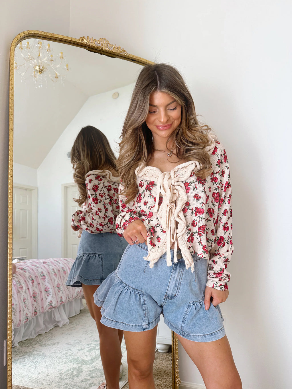 So In Love Tie Front Knot Top