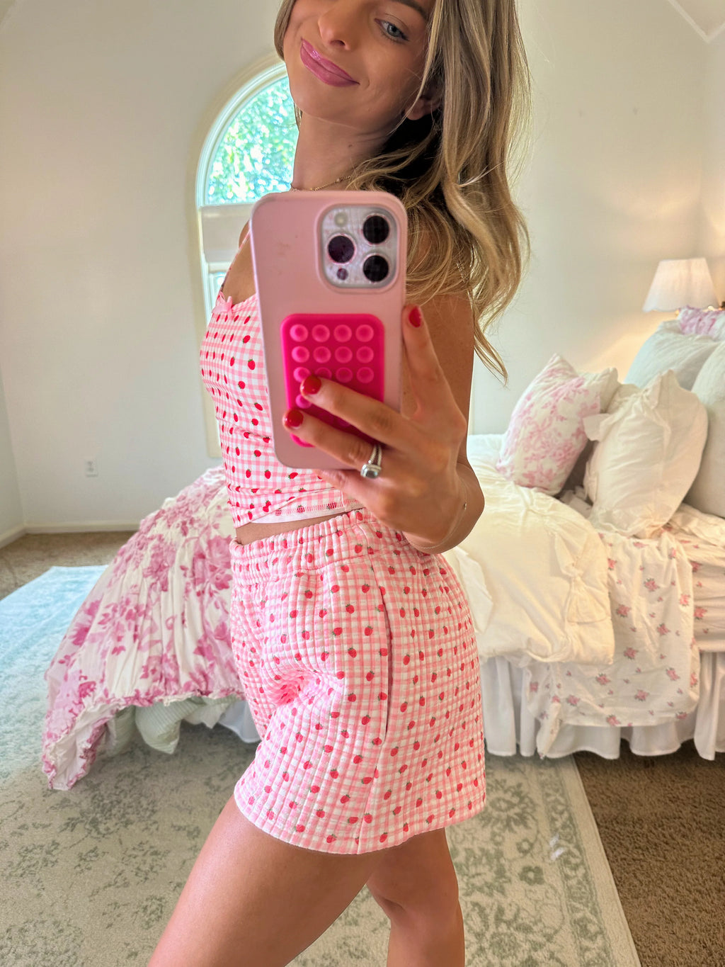 Strawberry Fields Quilted Short