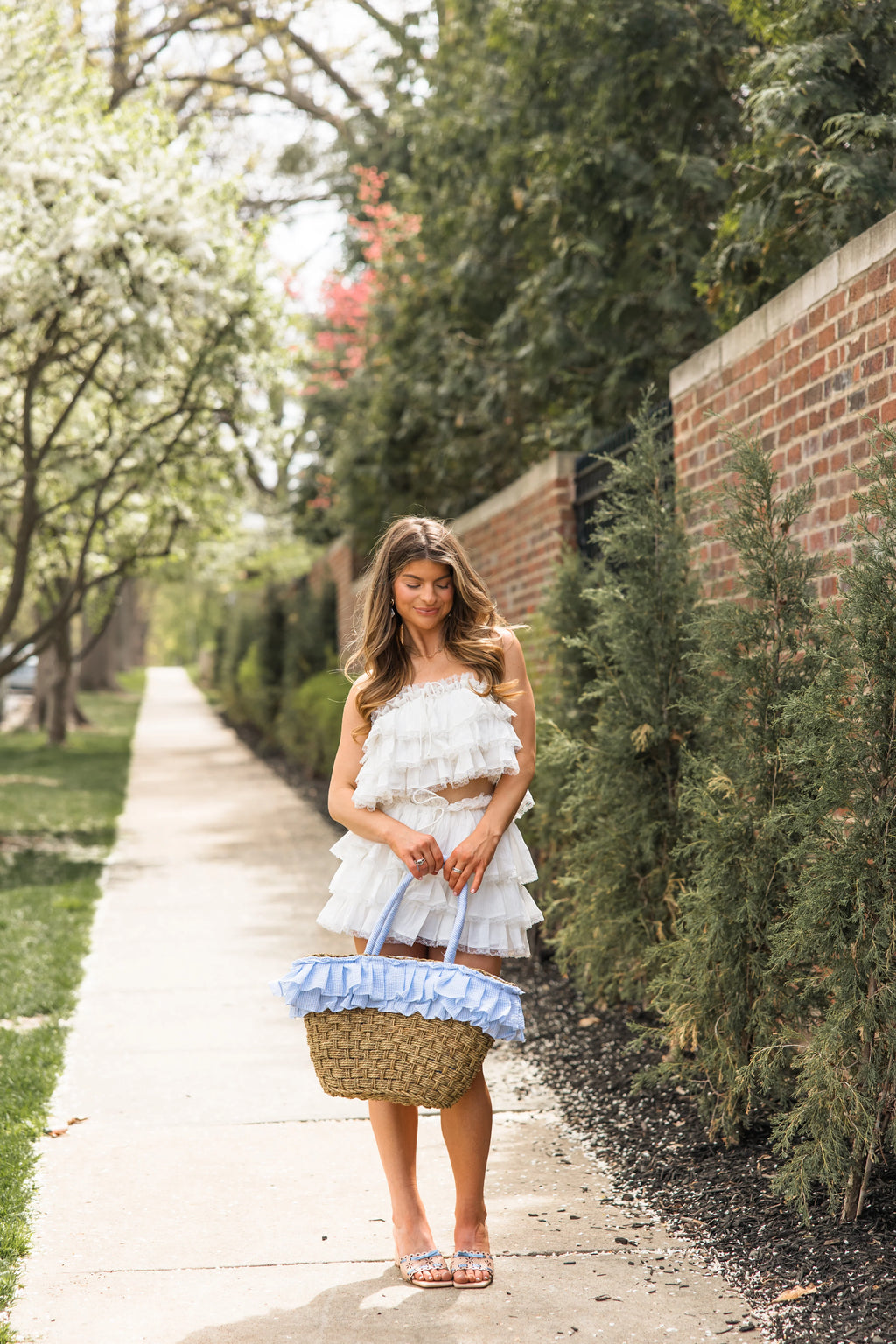 Freya Ruffle Set - White