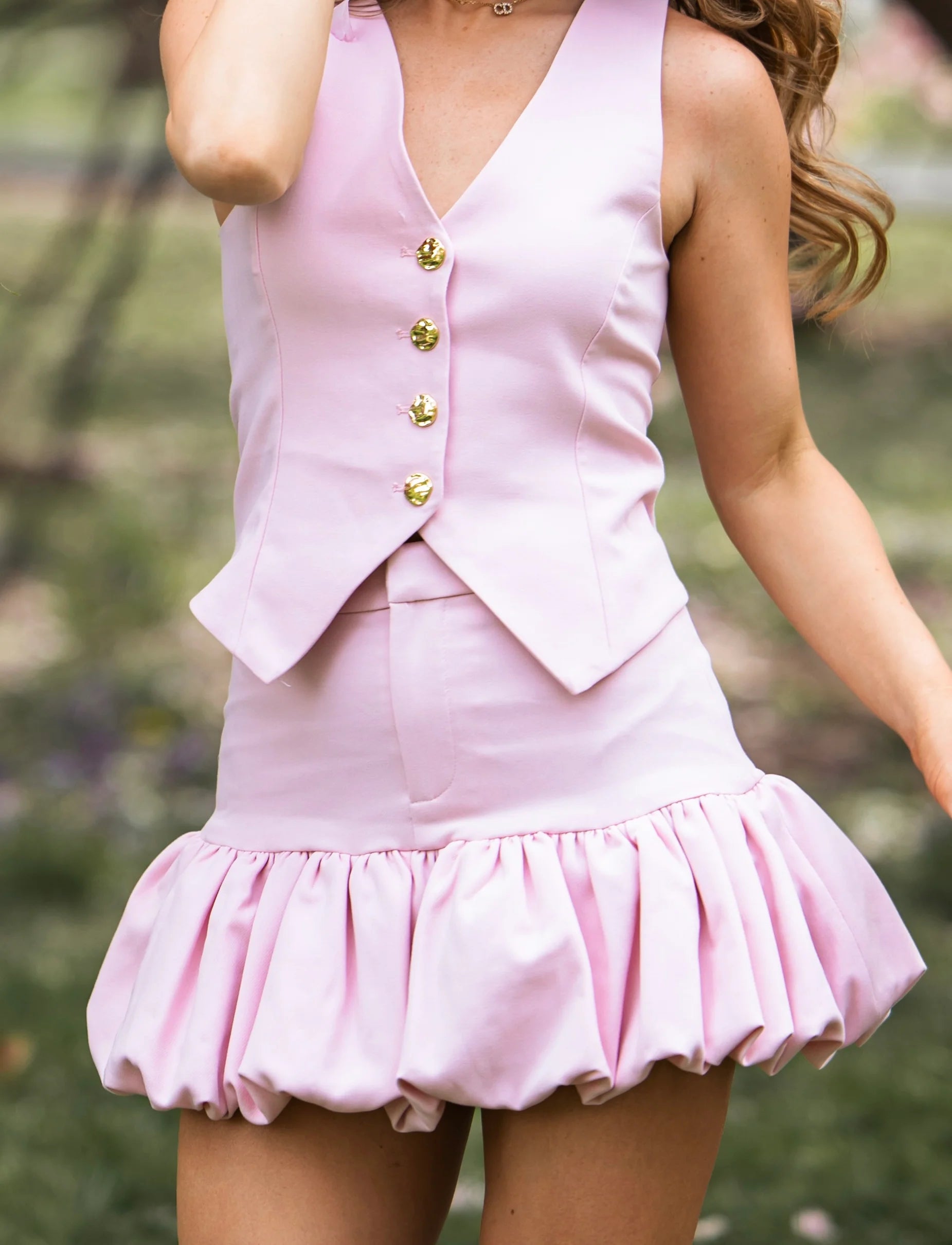 Malika Bubble Hem Skirt